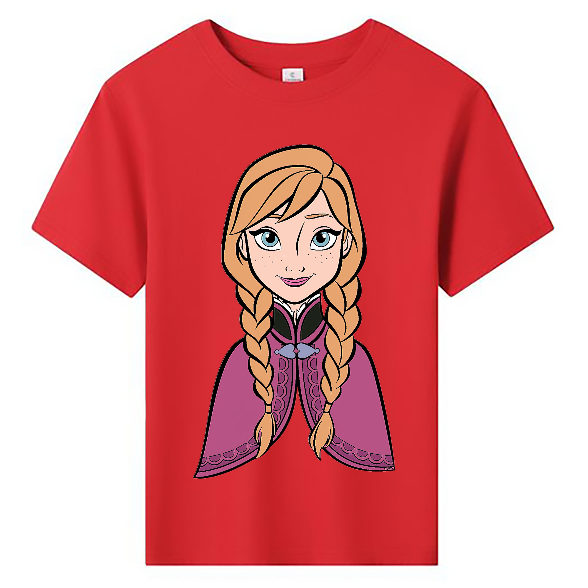 （画像用） アナと雪の女王 アンナ エルサ Frozen Anna Elsa 綿100％キッズTシャツ（フロントプリント）