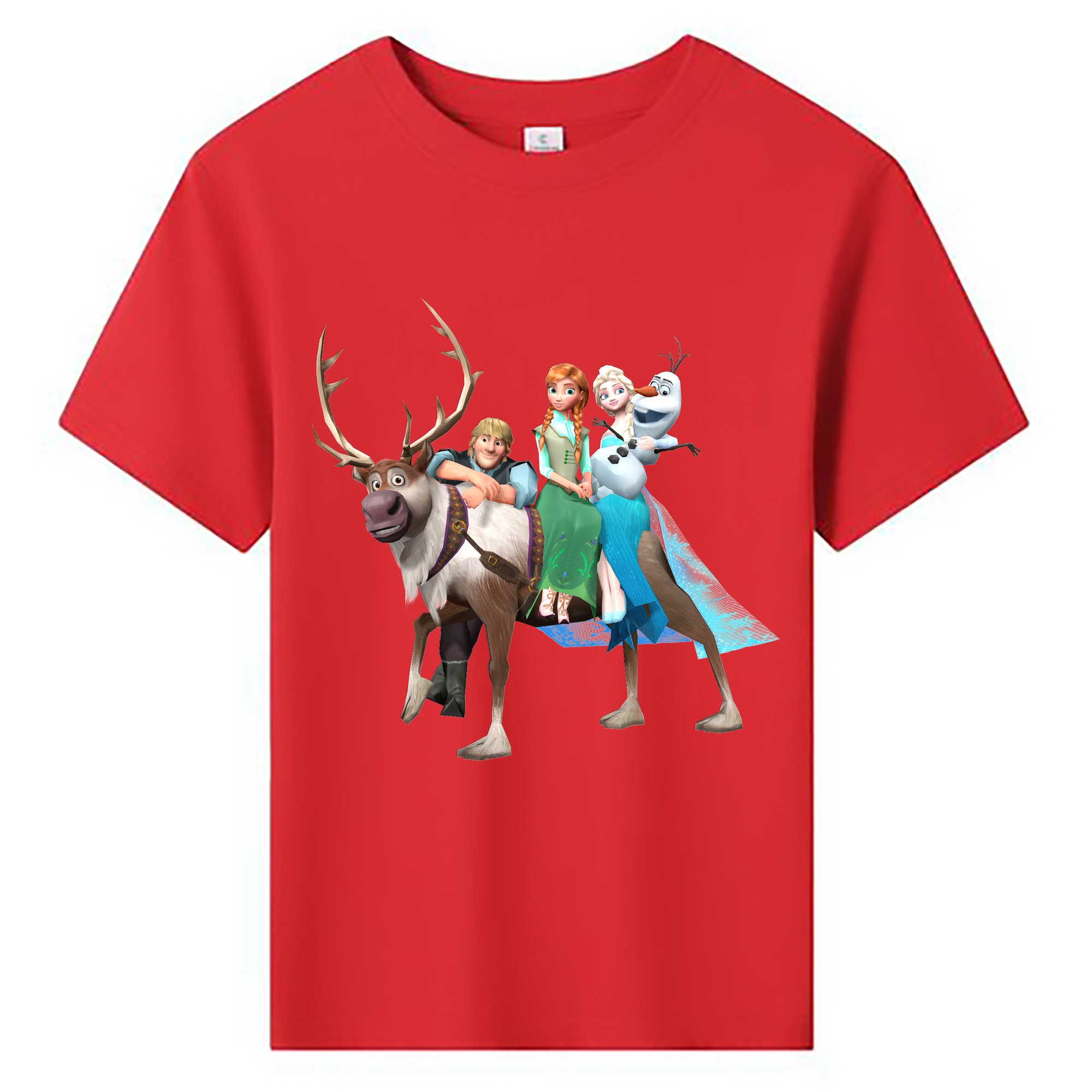 （画像用） アナと雪の女王 アンナ エルサ Frozen Anna Elsa 綿100％キッズTシャツ（フロントプリント）