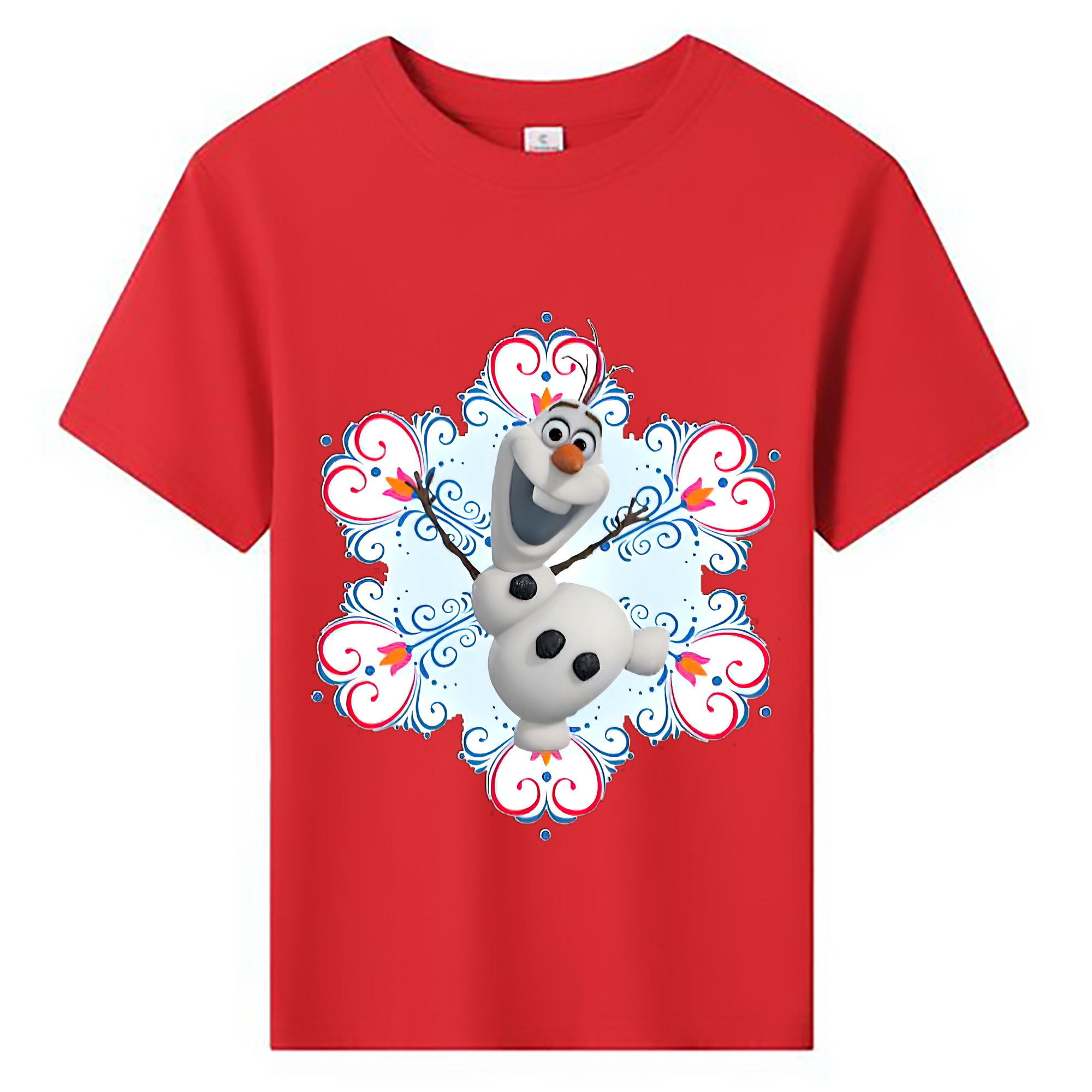 （画像用） アナと雪の女王 アンナ エルサ Frozen Anna Elsa 綿100％キッズTシャツ（フロントプリント）