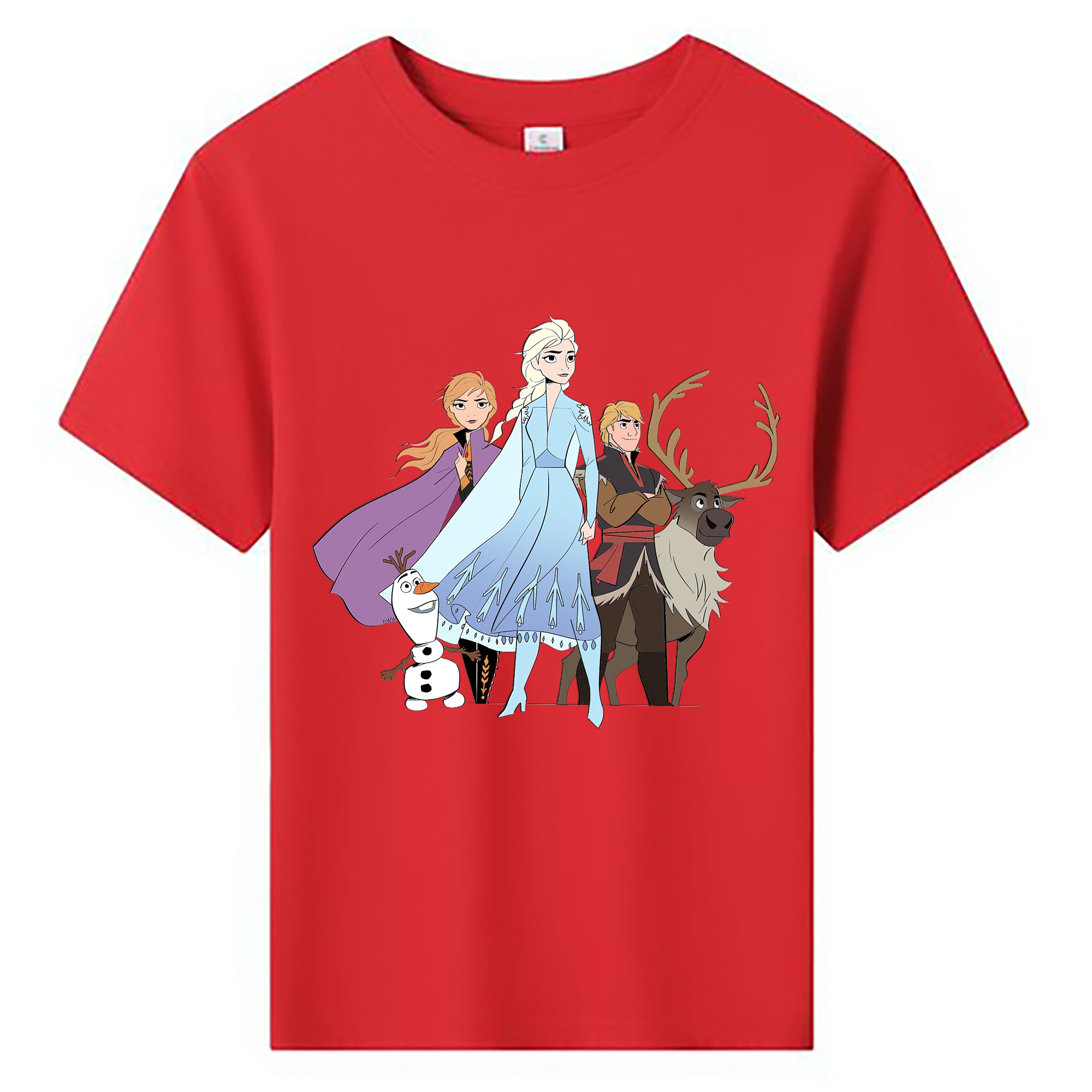（画像用） アナと雪の女王 アンナ エルサ Frozen Anna Elsa 綿100％キッズTシャツ（フロントプリント）