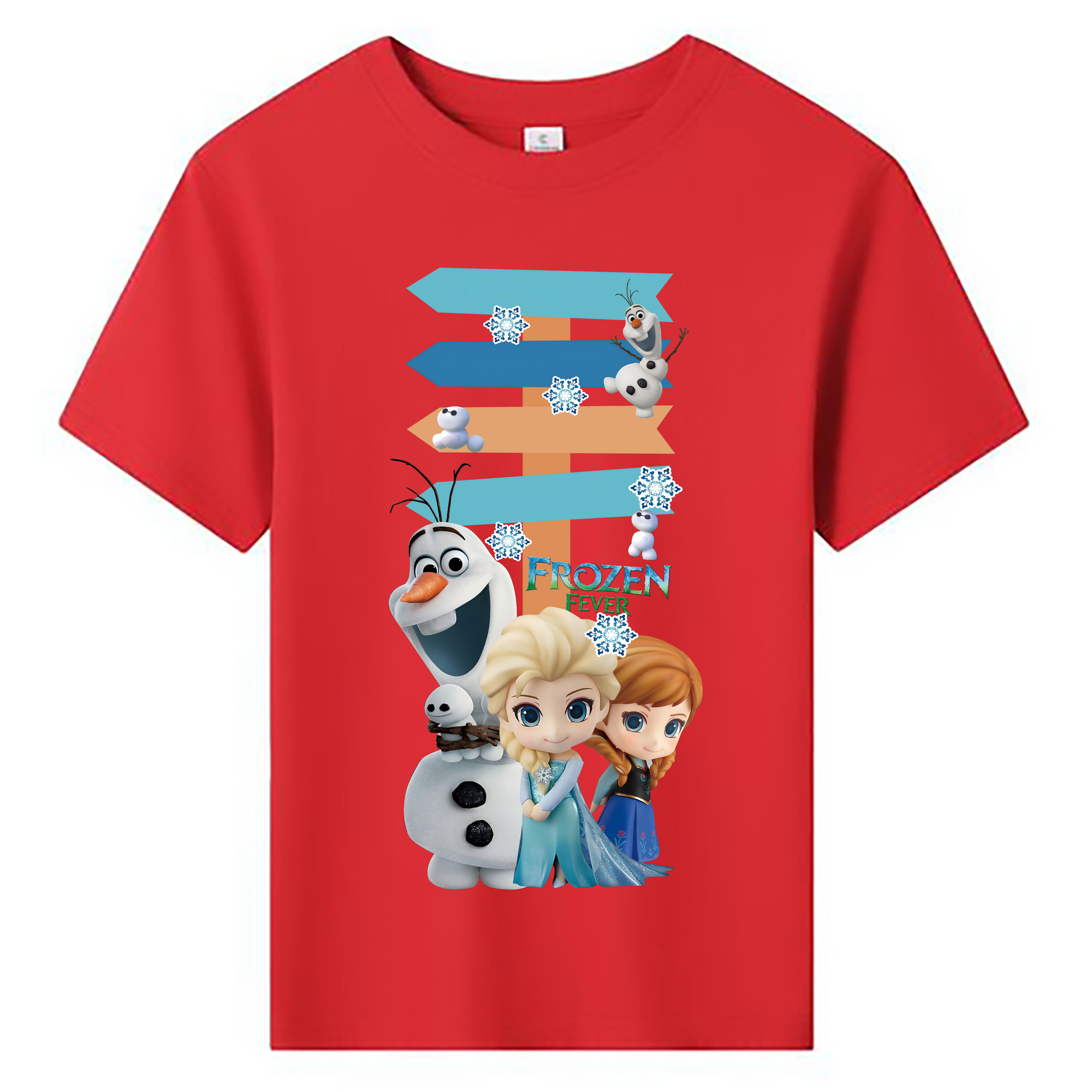 （画像用） アナと雪の女王 アンナ エルサ Frozen Anna Elsa 綿100％キッズTシャツ（フロントプリント）