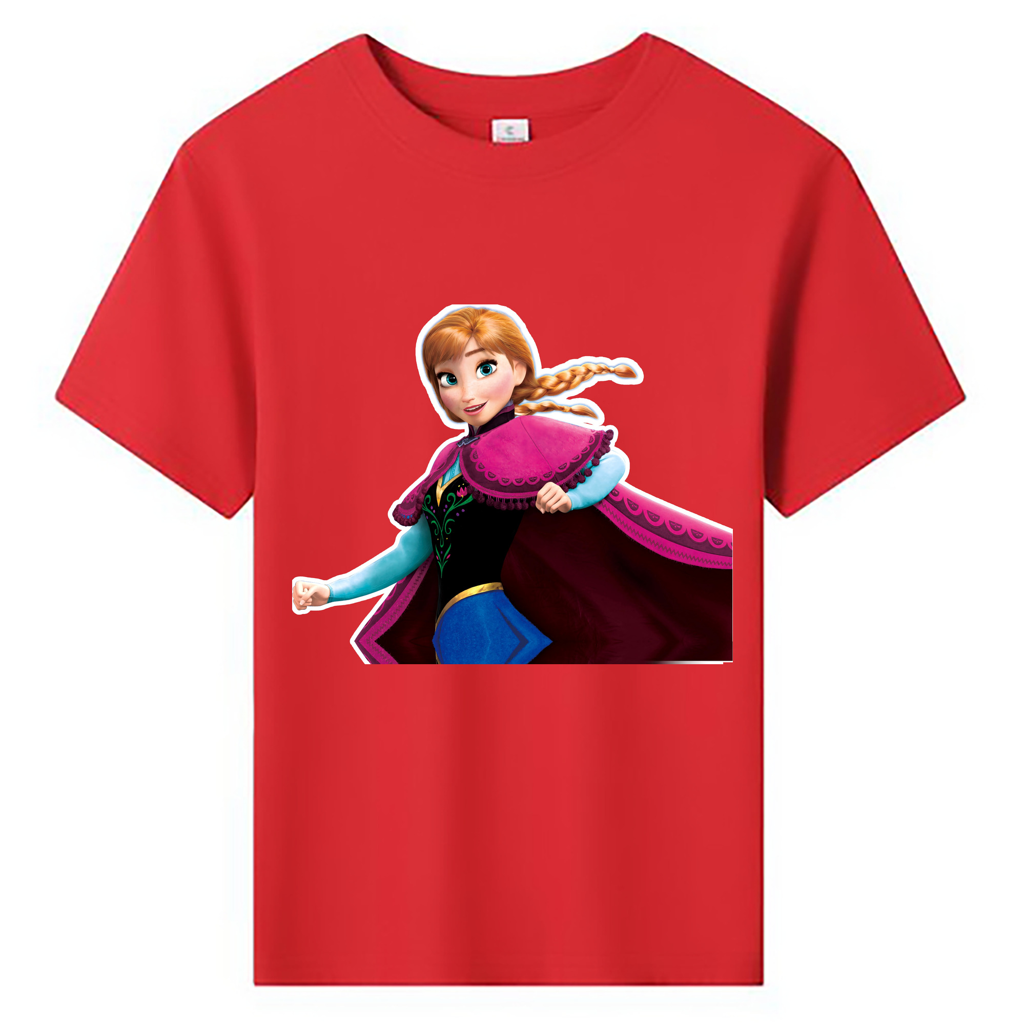 （画像用） アナと雪の女王 アンナ エルサ Frozen Anna Elsa 綿100％キッズTシャツ（フロントプリント）