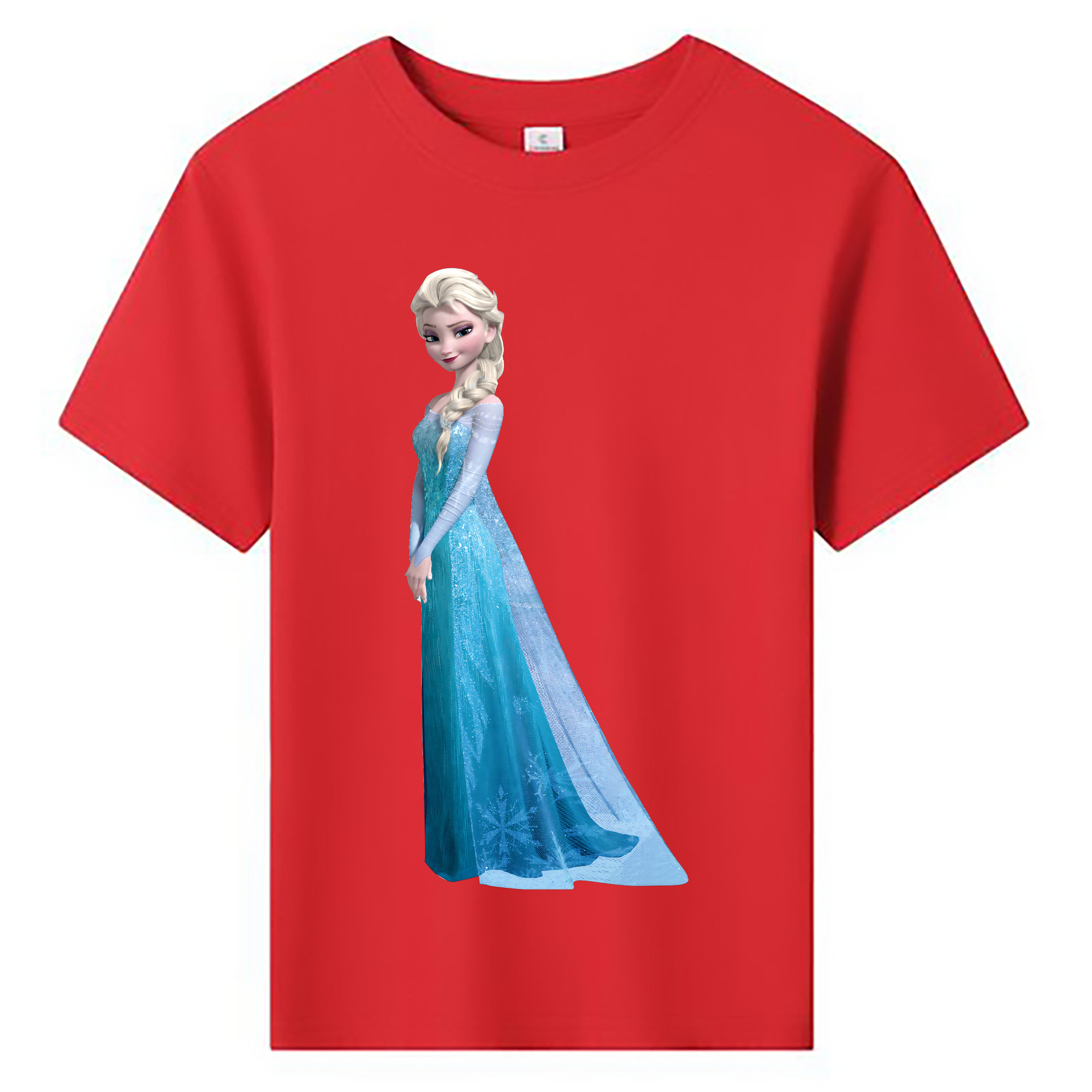 （画像用） アナと雪の女王 アンナ エルサ Frozen Anna Elsa 綿100％キッズTシャツ（フロントプリント）