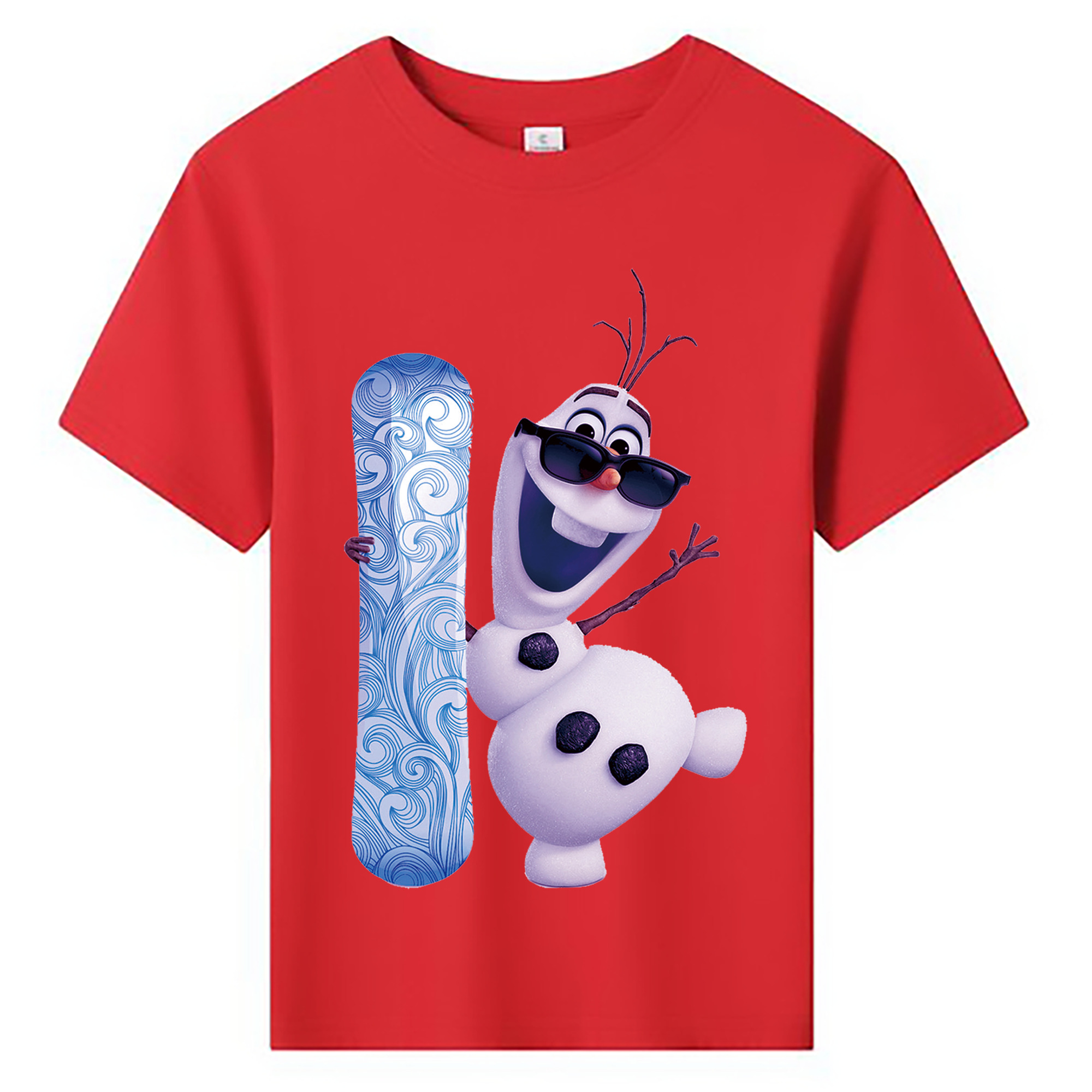 （画像用） アナと雪の女王 アンナ エルサ Frozen Anna Elsa 綿100％キッズTシャツ（フロントプリント）