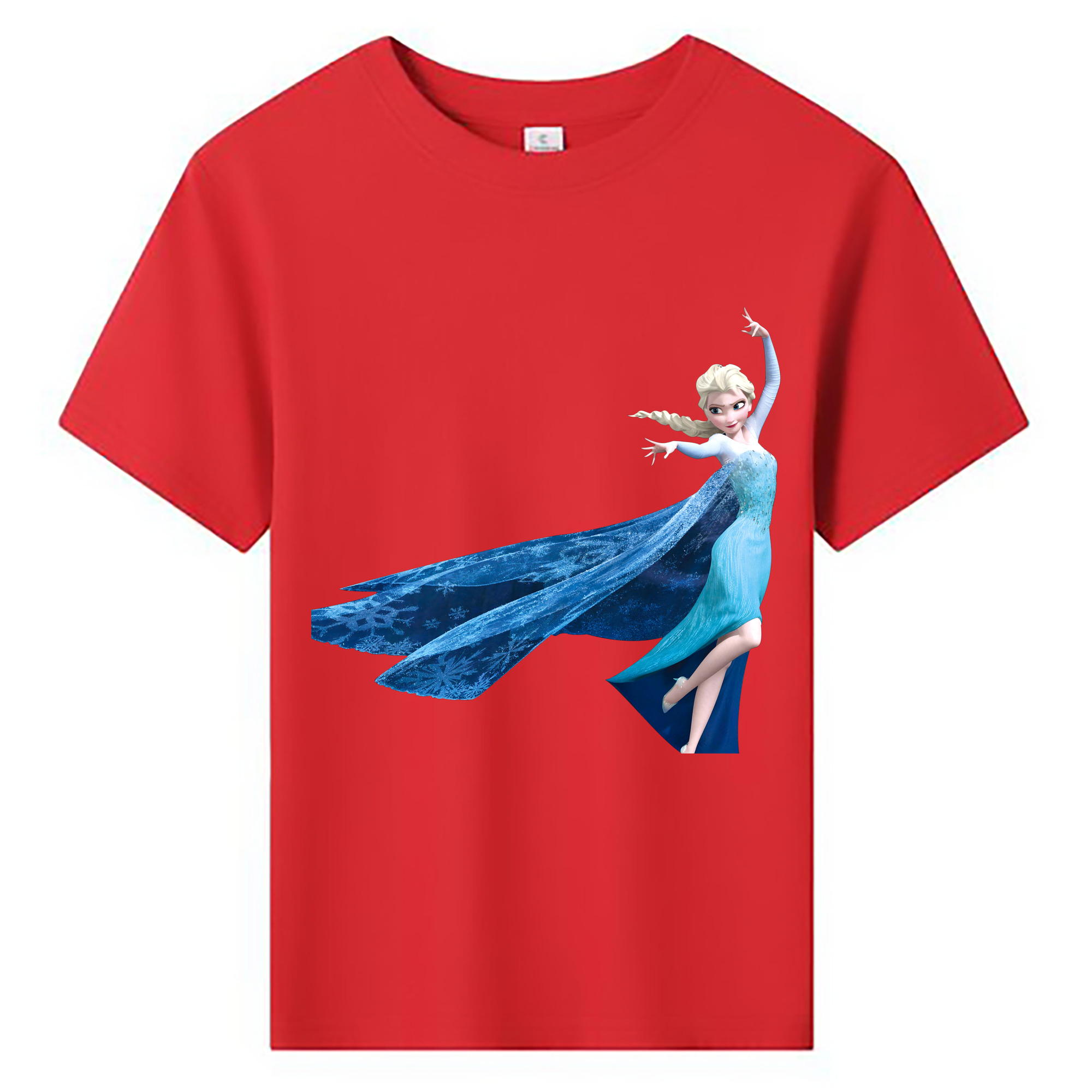 （画像用） アナと雪の女王 アンナ エルサ Frozen Anna Elsa 綿100％キッズTシャツ（フロントプリント）