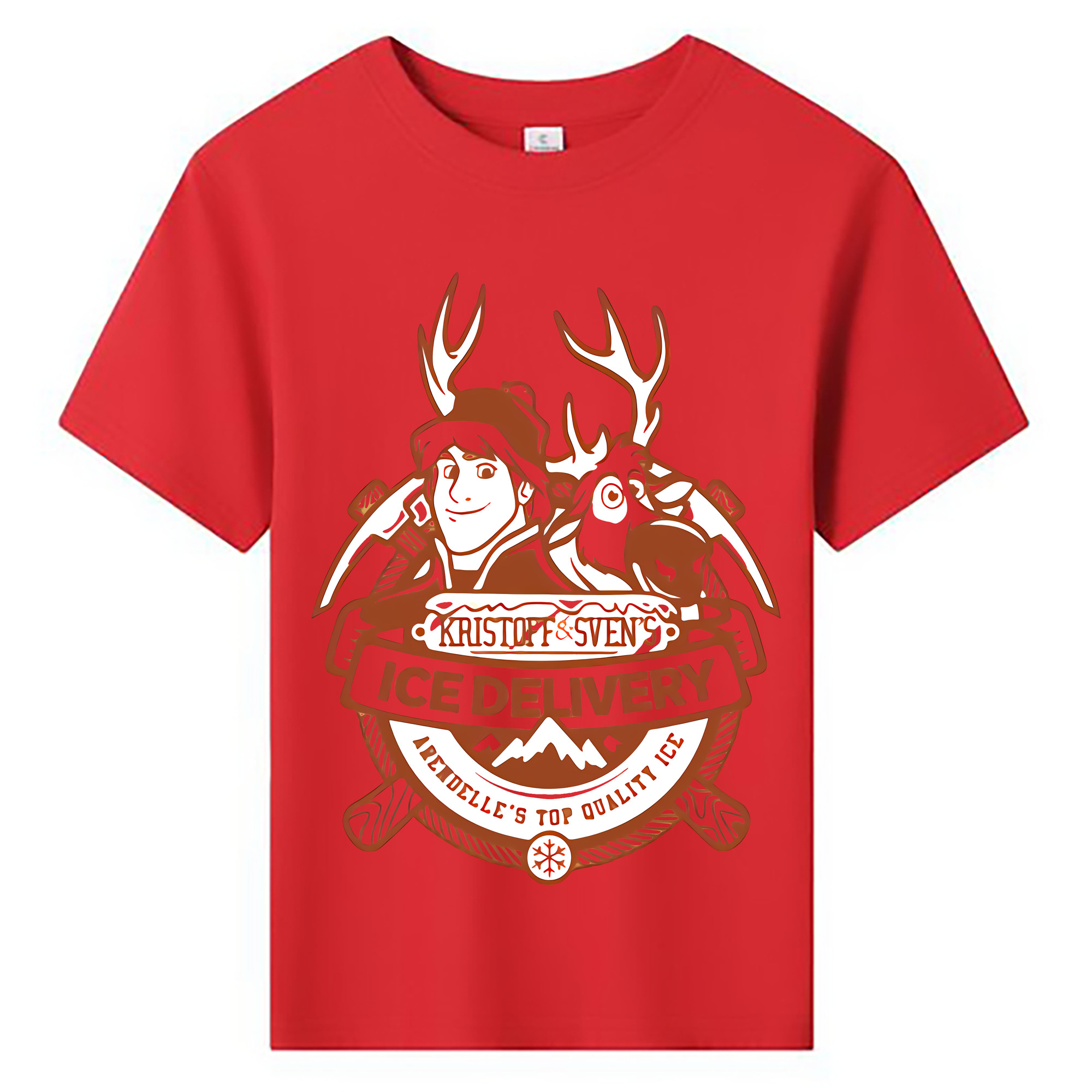 （画像用） アナと雪の女王 アンナ エルサ Frozen Anna Elsa 綿100％キッズTシャツ（フロントプリント）