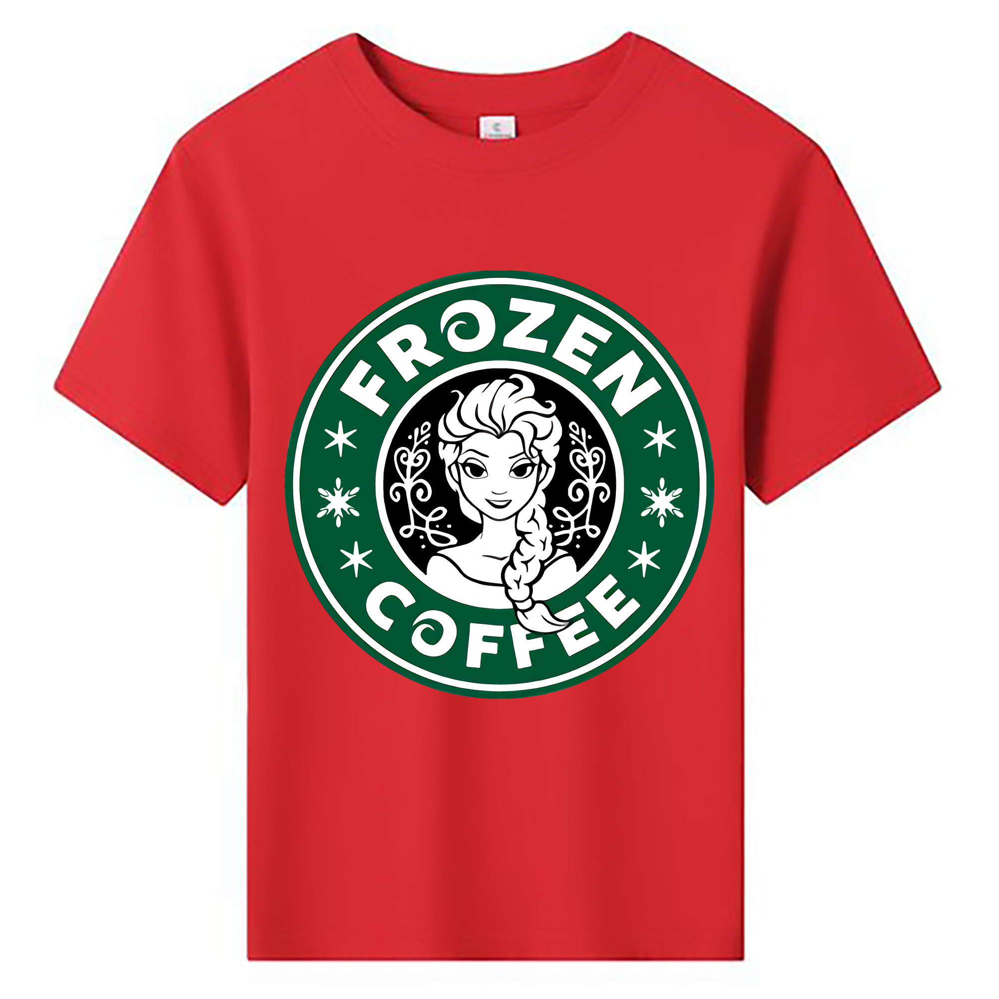 （画像用） アナと雪の女王 アンナ エルサ Frozen Anna Elsa 綿100％キッズTシャツ（フロントプリント）