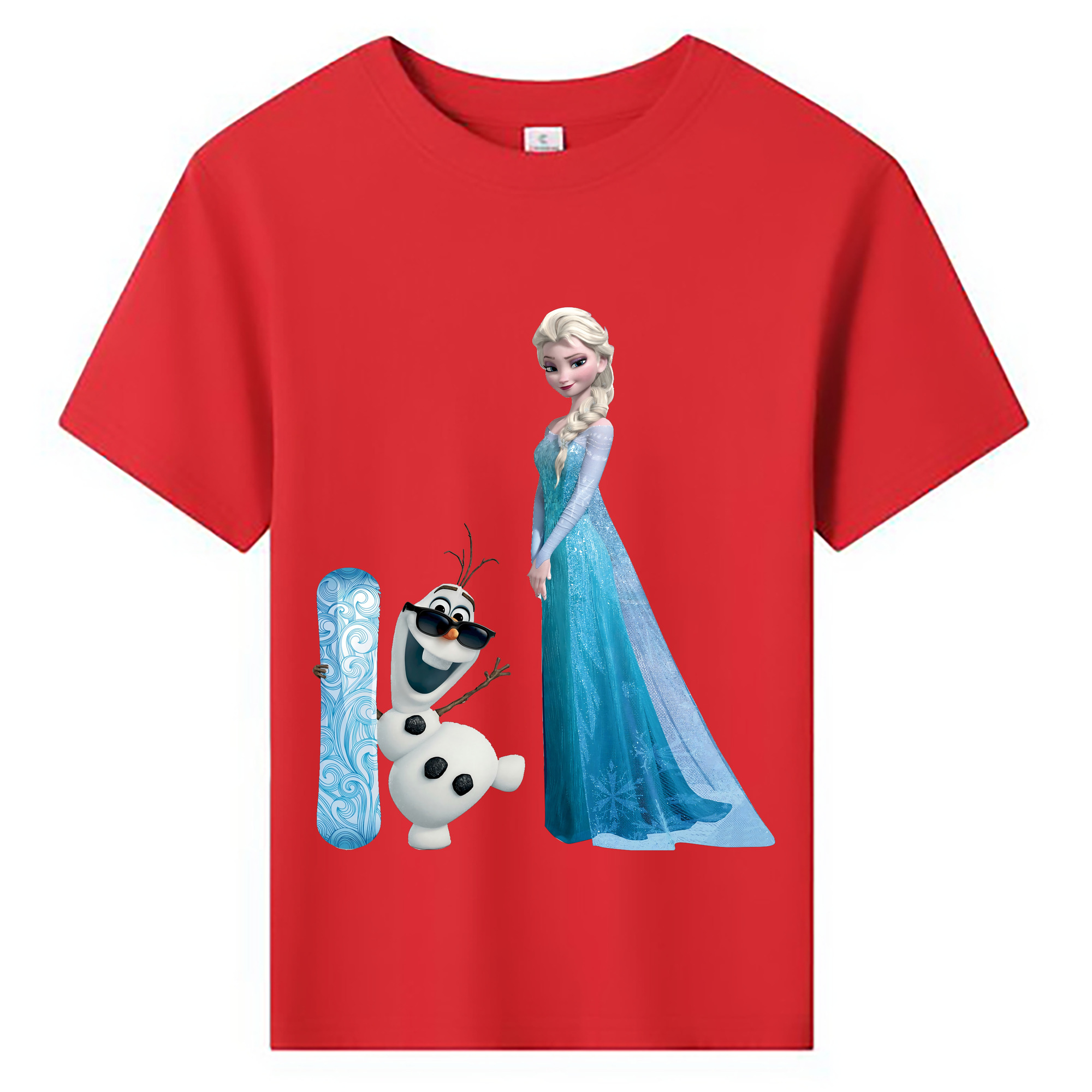 （画像用） アナと雪の女王 アンナ エルサ Frozen Anna Elsa 綿100％キッズTシャツ（フロントプリント）