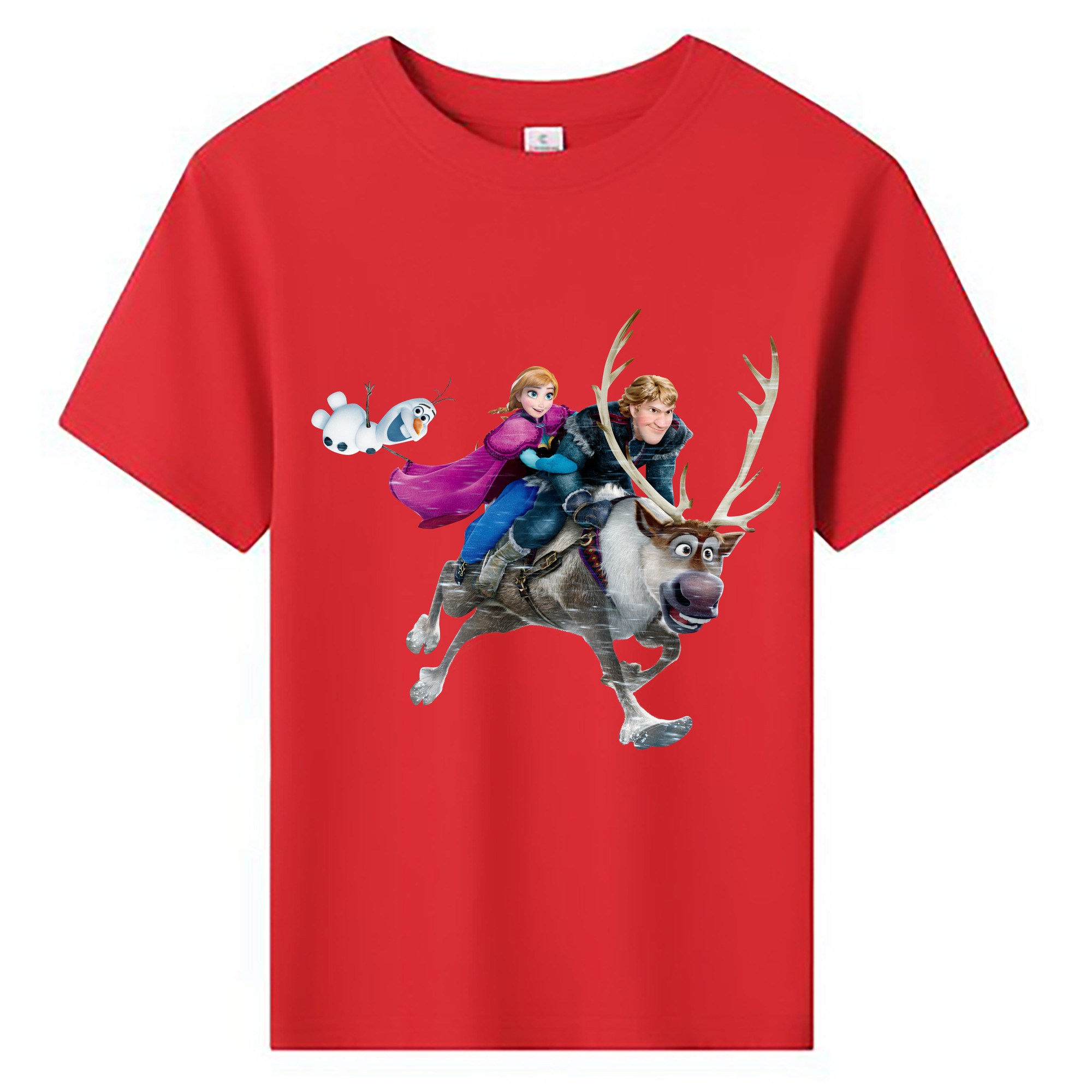 （画像用） アナと雪の女王 アンナ エルサ Frozen Anna Elsa 綿100％キッズTシャツ（フロントプリント）