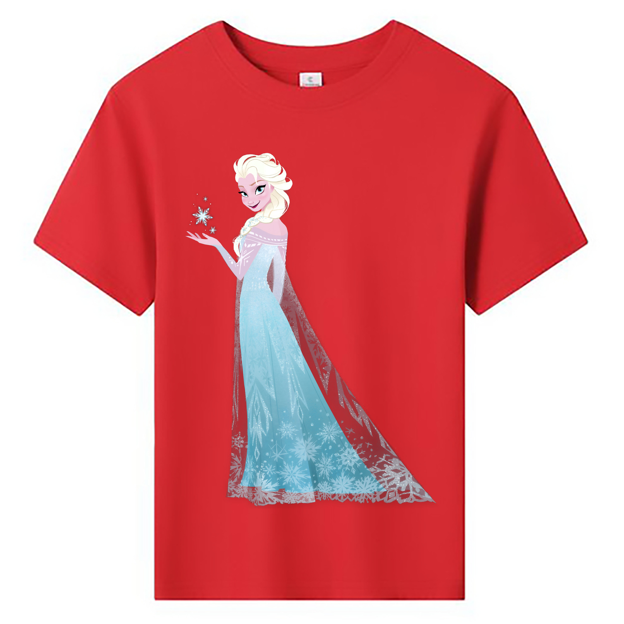 （画像用） アナと雪の女王 アンナ エルサ Frozen Anna Elsa 綿100％キッズTシャツ（フロントプリント）