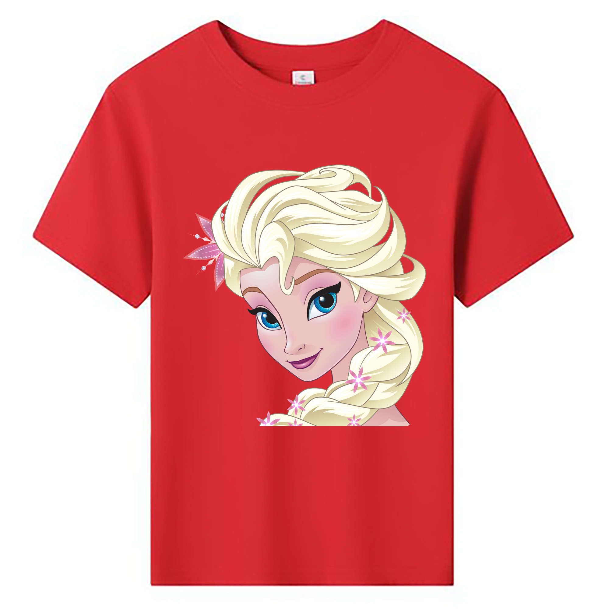 （画像用） アナと雪の女王 アンナ エルサ Frozen Anna Elsa 綿100％キッズTシャツ（フロントプリント）