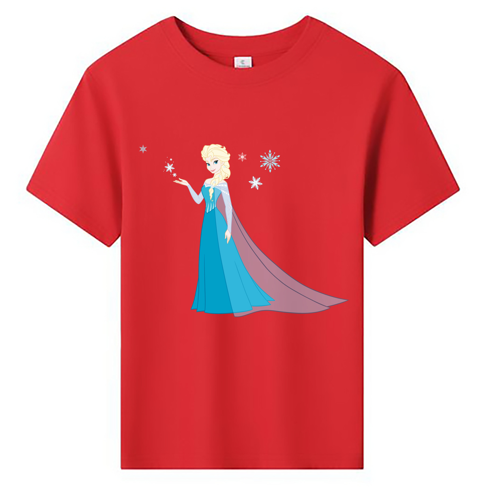 （画像用） アナと雪の女王 アンナ エルサ Frozen Anna Elsa 綿100％キッズTシャツ（フロントプリント）