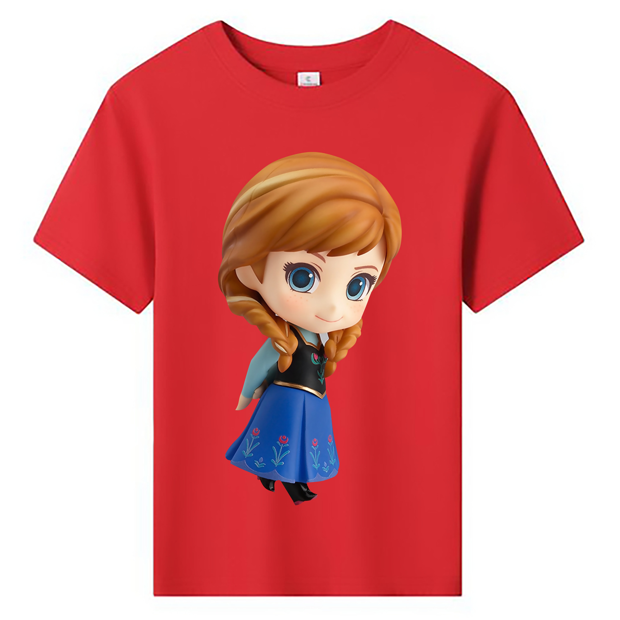 （画像用） アナと雪の女王 アンナ エルサ Frozen Anna Elsa 綿100％キッズTシャツ（フロントプリント）