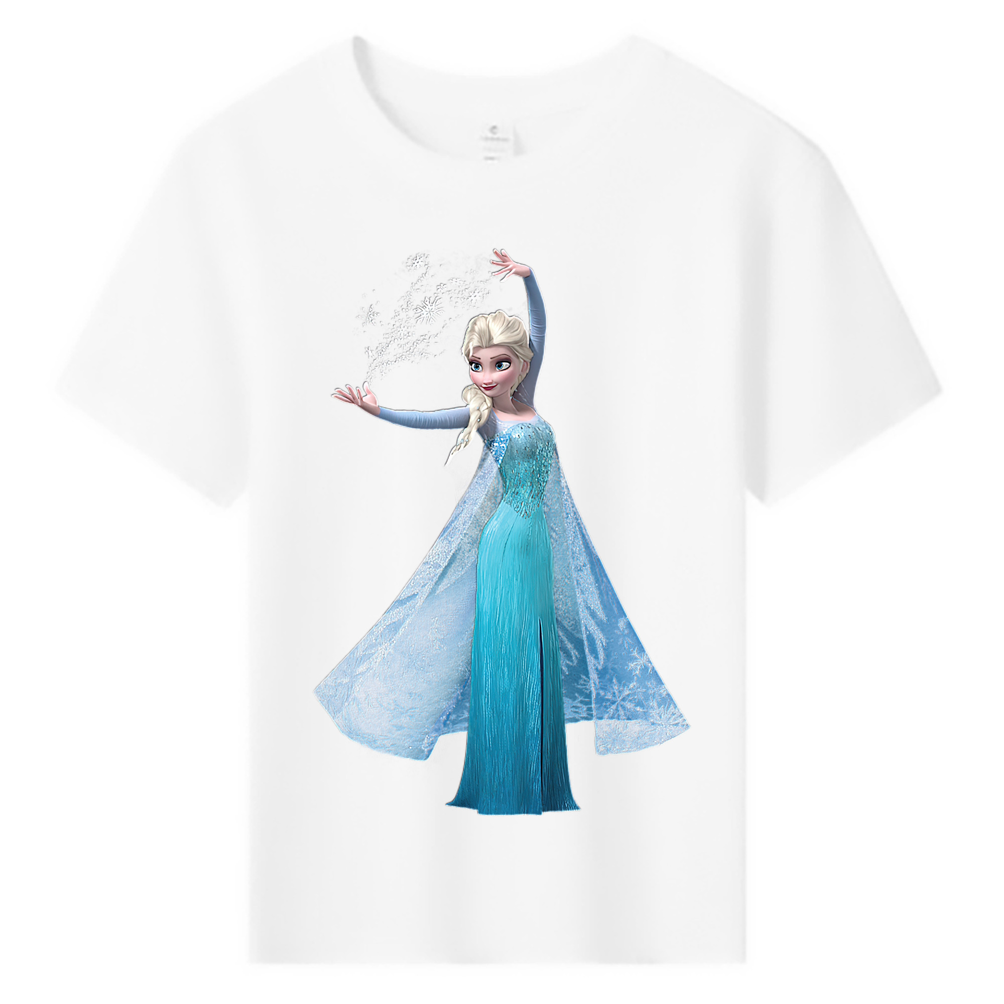 （画像用） アナと雪の女王 アンナ エルサ Frozen Anna Elsa 綿100％キッズTシャツ（フロントプリント）
