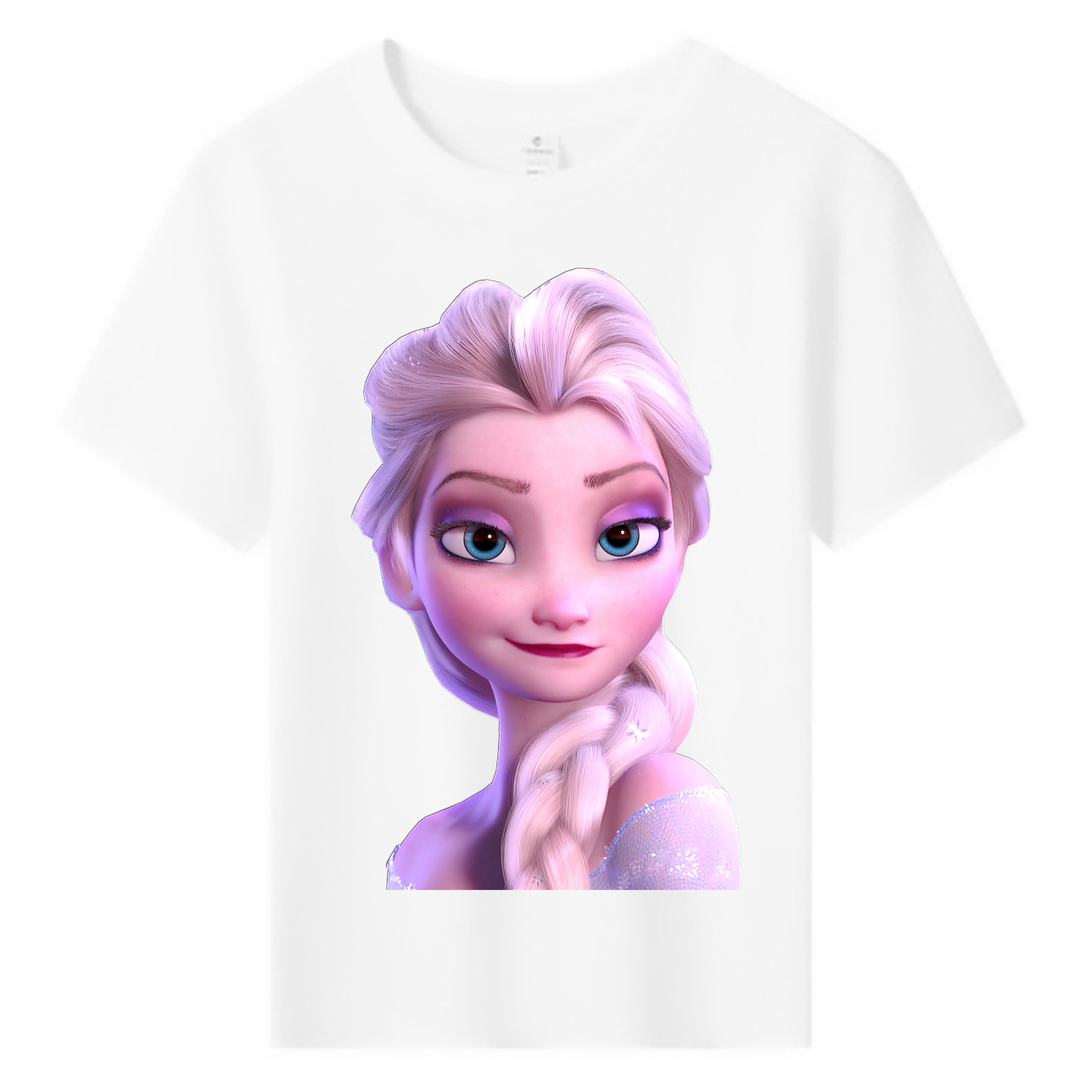 （画像用） アナと雪の女王 アンナ エルサ Frozen Anna Elsa 綿100％キッズTシャツ（フロントプリント）