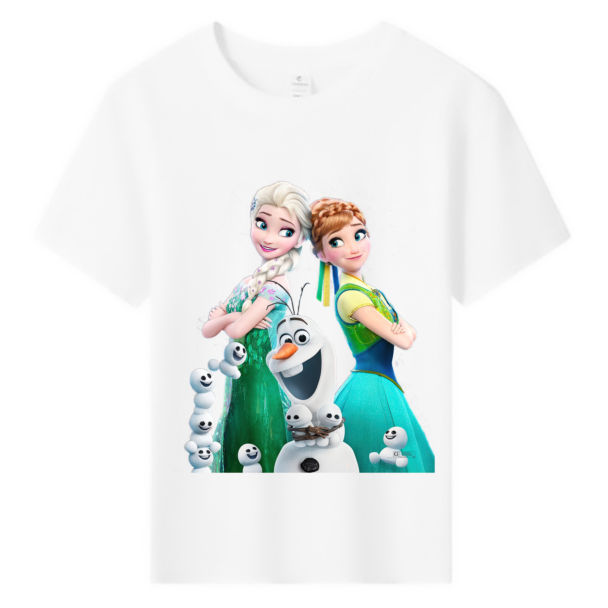 （画像用） アナと雪の女王 アンナ エルサ Frozen Anna Elsa 綿100％キッズTシャツ（フロントプリント）