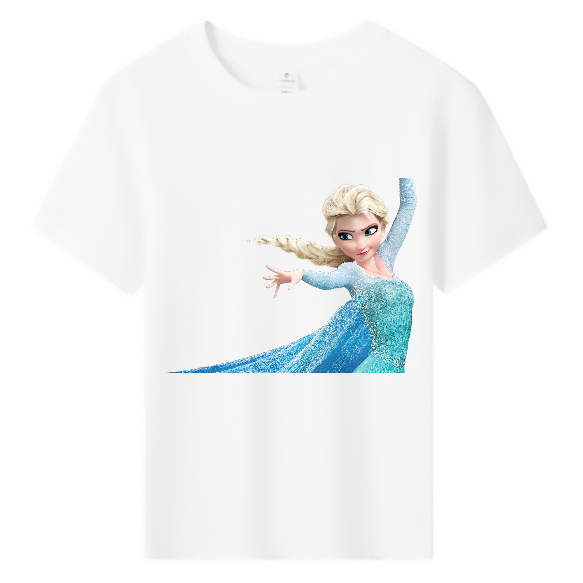 （画像用） アナと雪の女王 アンナ エルサ Frozen Anna Elsa 綿100％キッズTシャツ（フロントプリント）