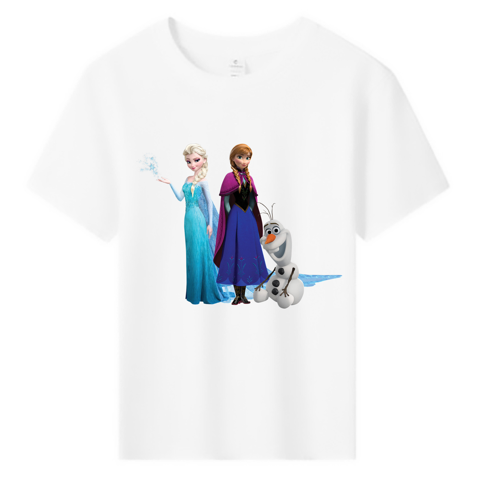 （画像用） アナと雪の女王 アンナ エルサ Frozen Anna Elsa 綿100％キッズTシャツ（フロントプリント）