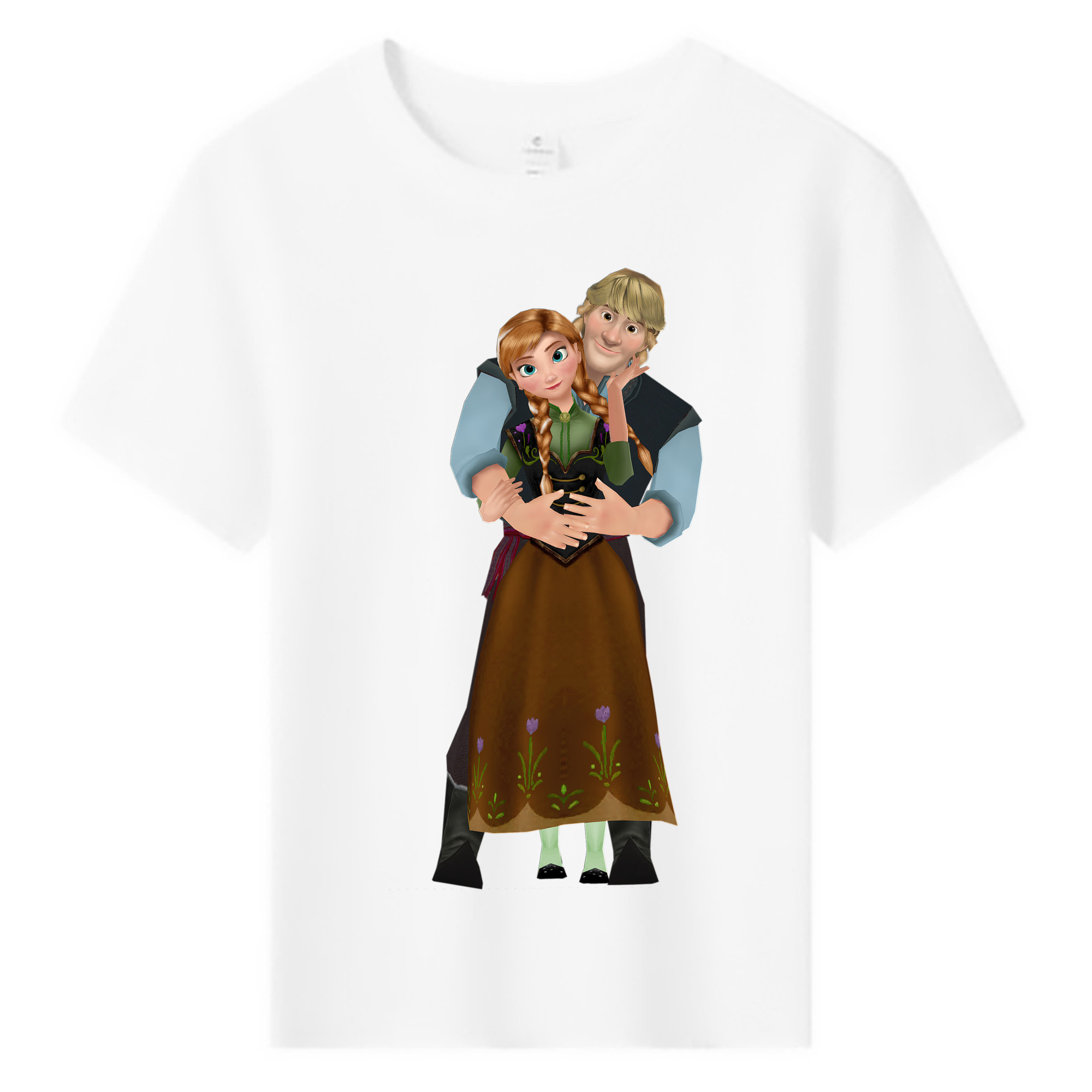 （画像用） アナと雪の女王 アンナ エルサ Frozen Anna Elsa 綿100％キッズTシャツ（フロントプリント）