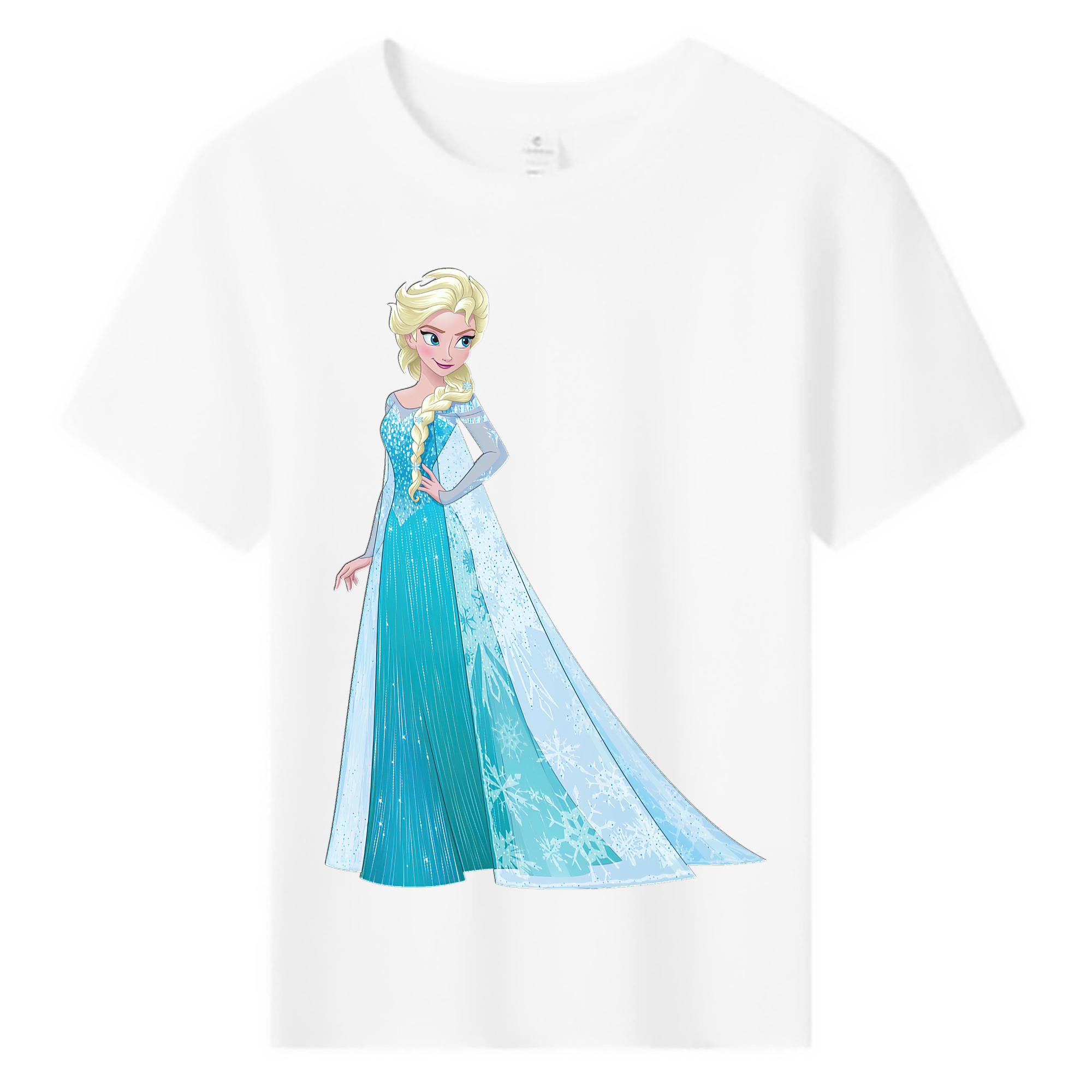 （画像用） アナと雪の女王 アンナ エルサ Frozen Anna Elsa 綿100％キッズTシャツ（フロントプリント）