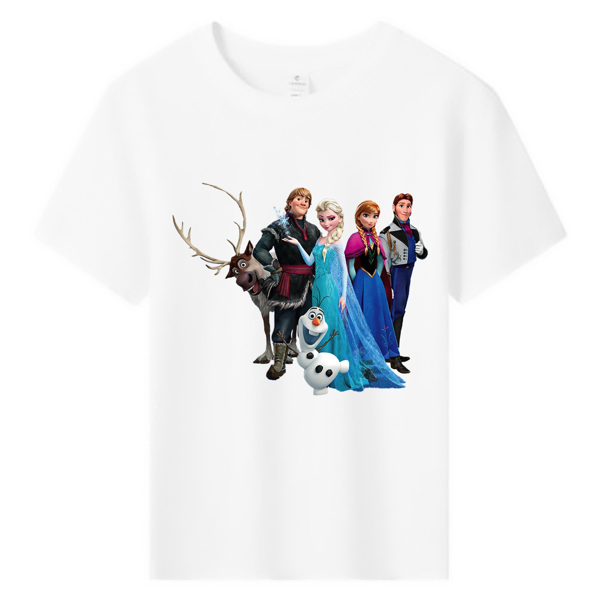 （画像用） アナと雪の女王 アンナ エルサ Frozen Anna Elsa 綿100％キッズTシャツ（フロントプリント）