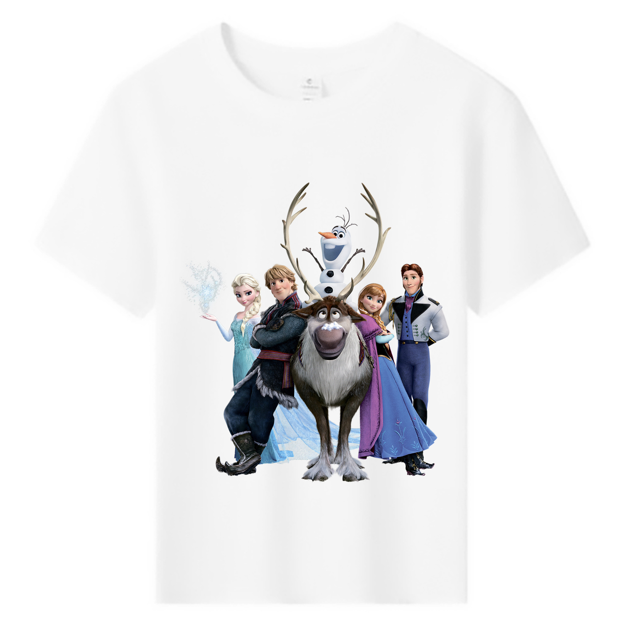 （画像用） アナと雪の女王 アンナ エルサ Frozen Anna Elsa 綿100％キッズTシャツ（フロントプリント）