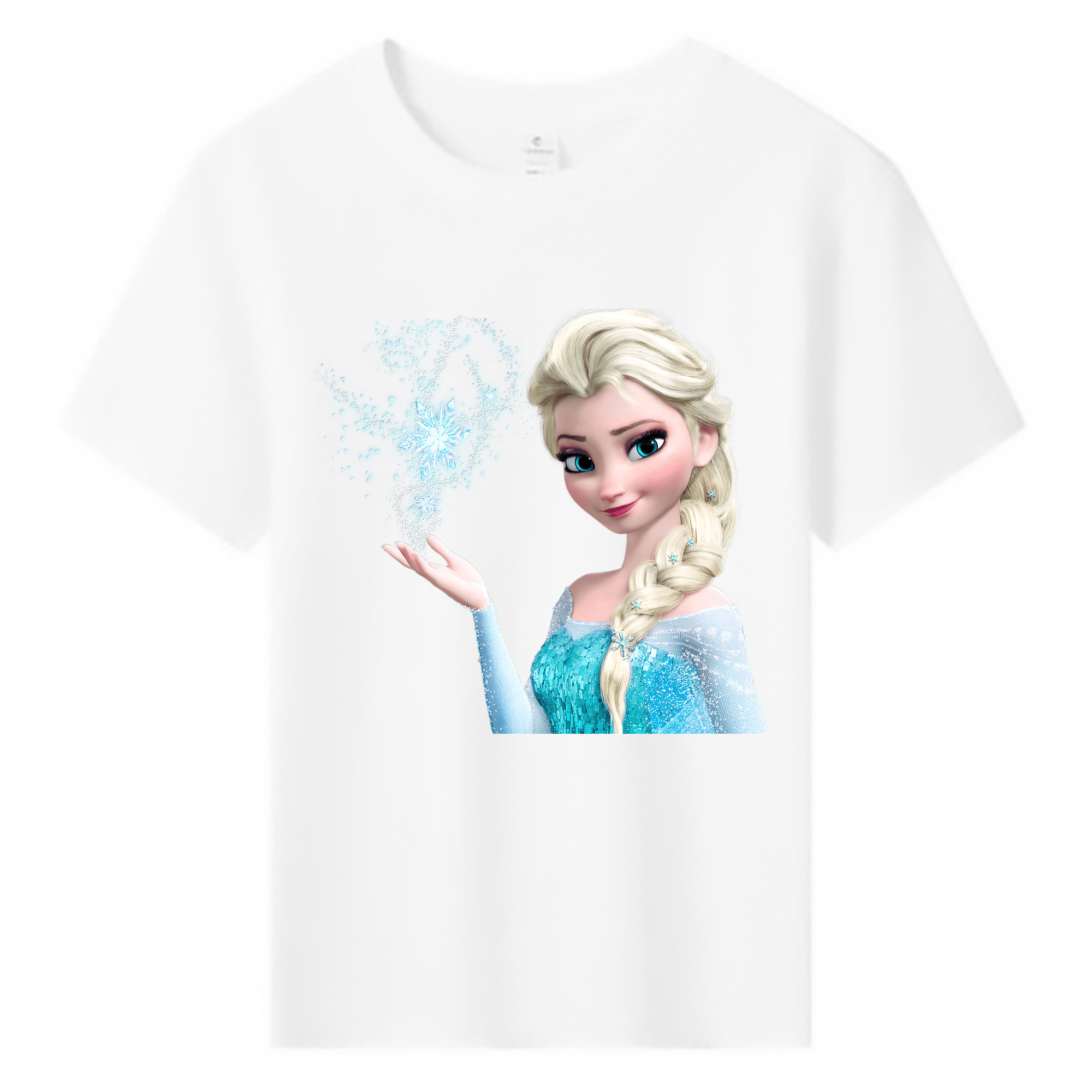 （画像用） アナと雪の女王 アンナ エルサ Frozen Anna Elsa 綿100％キッズTシャツ（フロントプリント）