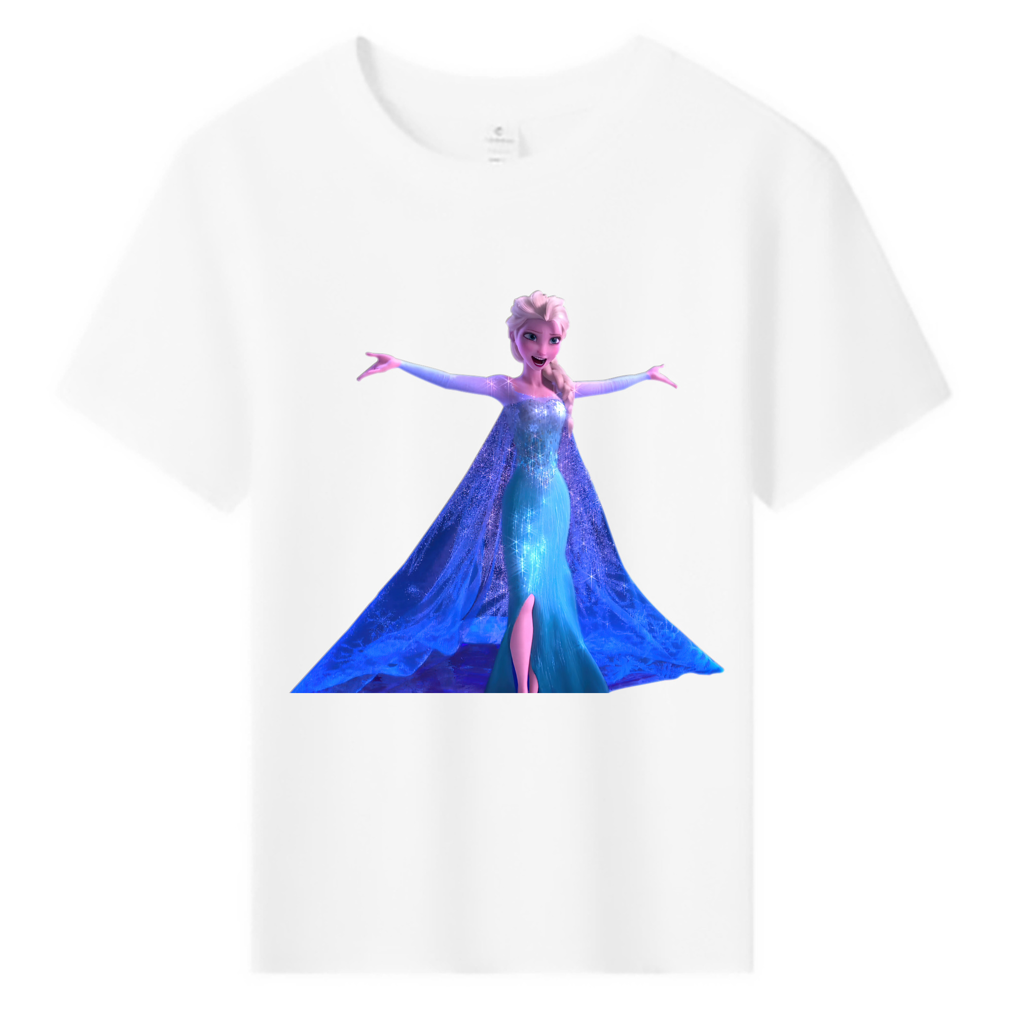 （画像用） アナと雪の女王 アンナ エルサ Frozen Anna Elsa 綿100％キッズTシャツ（フロントプリント）