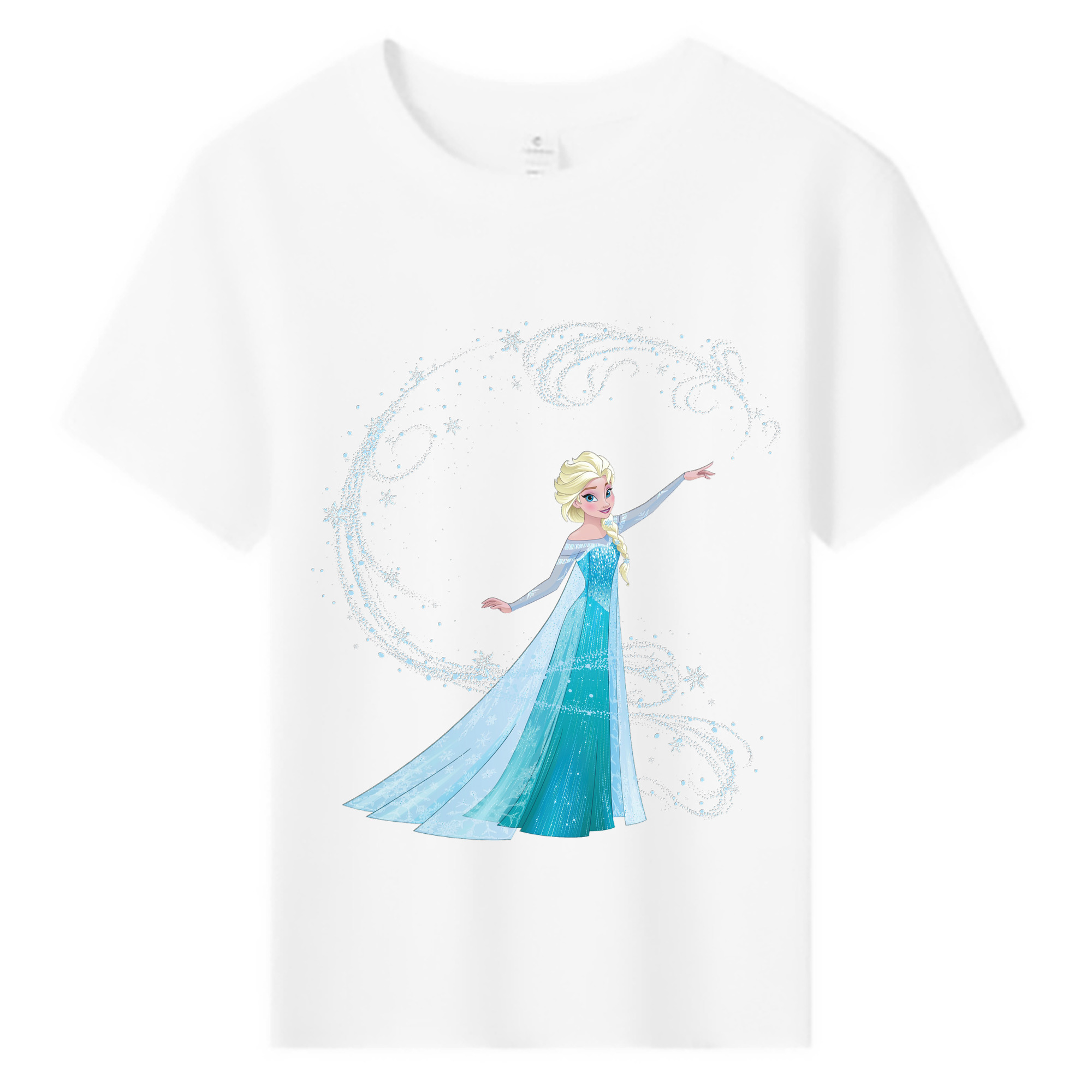 （画像用） アナと雪の女王 アンナ エルサ Frozen Anna Elsa 綿100％キッズTシャツ（フロントプリント）