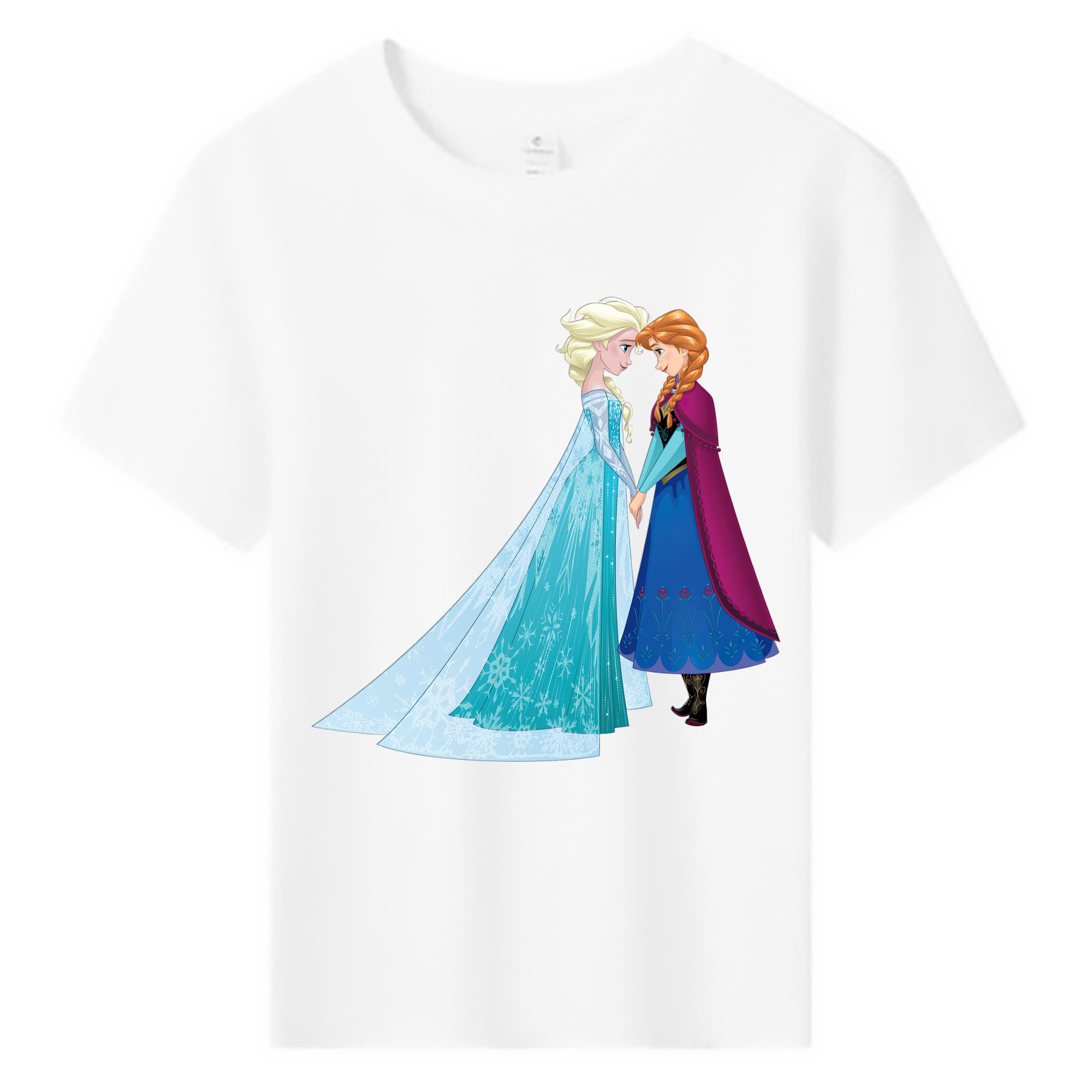 （画像用） アナと雪の女王 アンナ エルサ Frozen Anna Elsa 綿100％キッズTシャツ（フロントプリント）