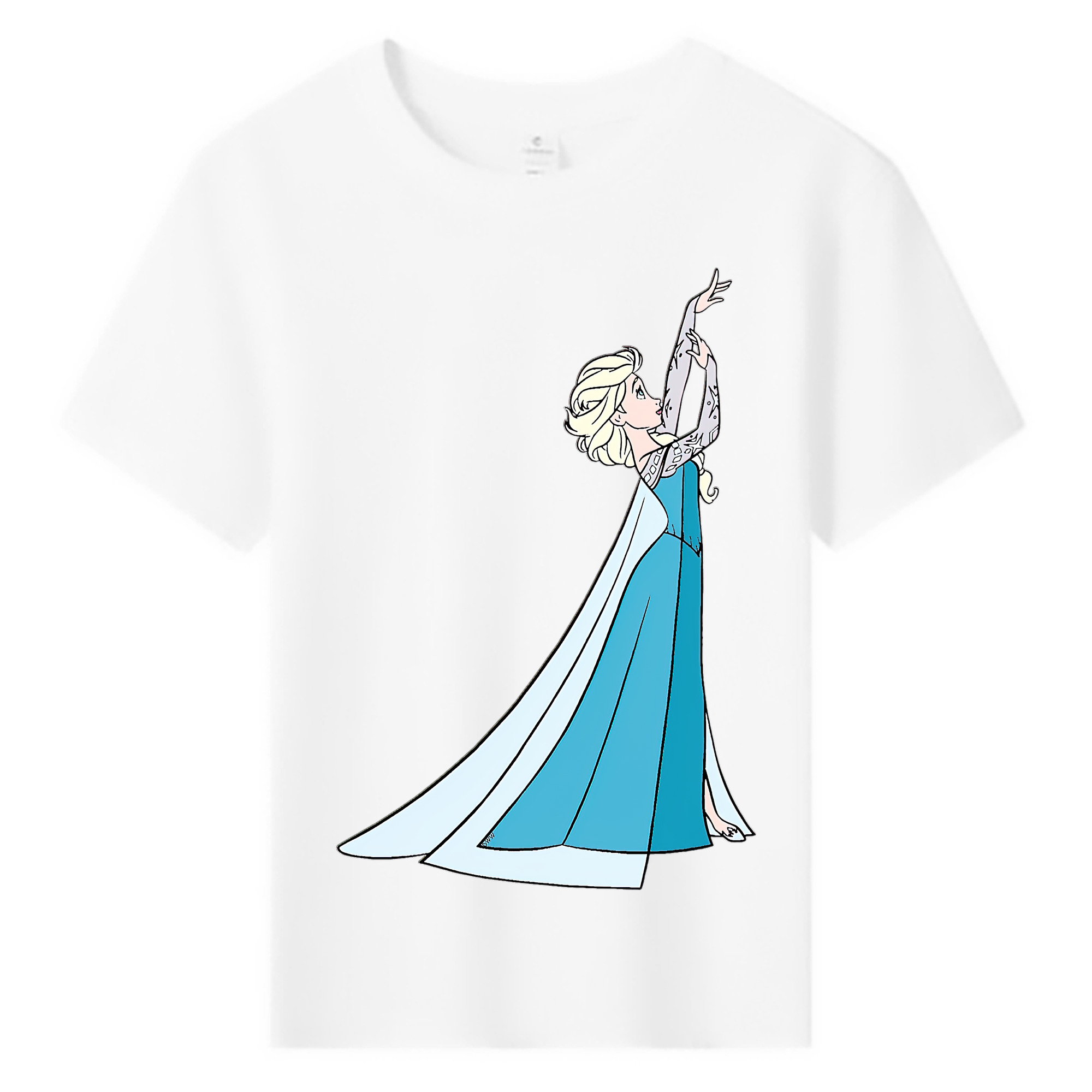 （画像用） アナと雪の女王 アンナ エルサ Frozen Anna Elsa 綿100％キッズTシャツ（フロントプリント）
