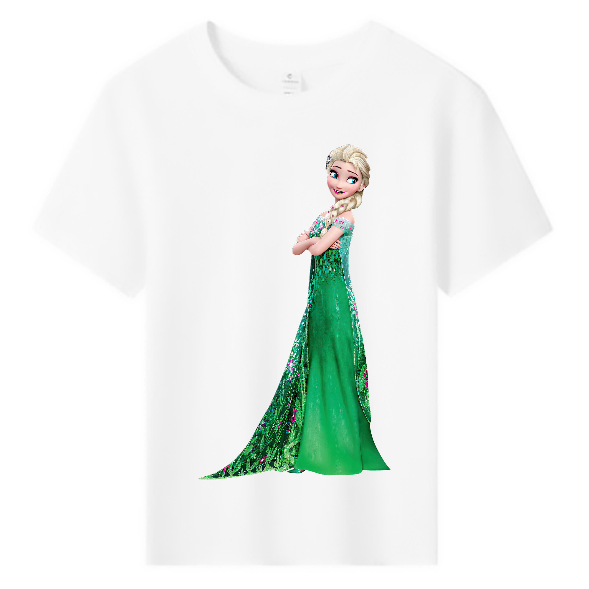 （画像用） アナと雪の女王 アンナ エルサ Frozen Anna Elsa 綿100％キッズTシャツ（フロントプリント）