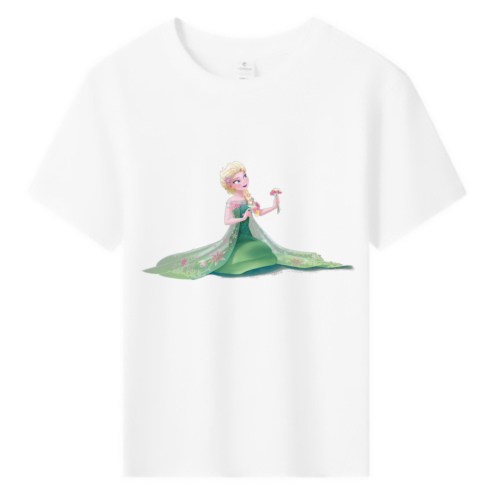 （画像用） アナと雪の女王 アンナ エルサ Frozen Anna Elsa 綿100％キッズTシャツ（フロントプリント）