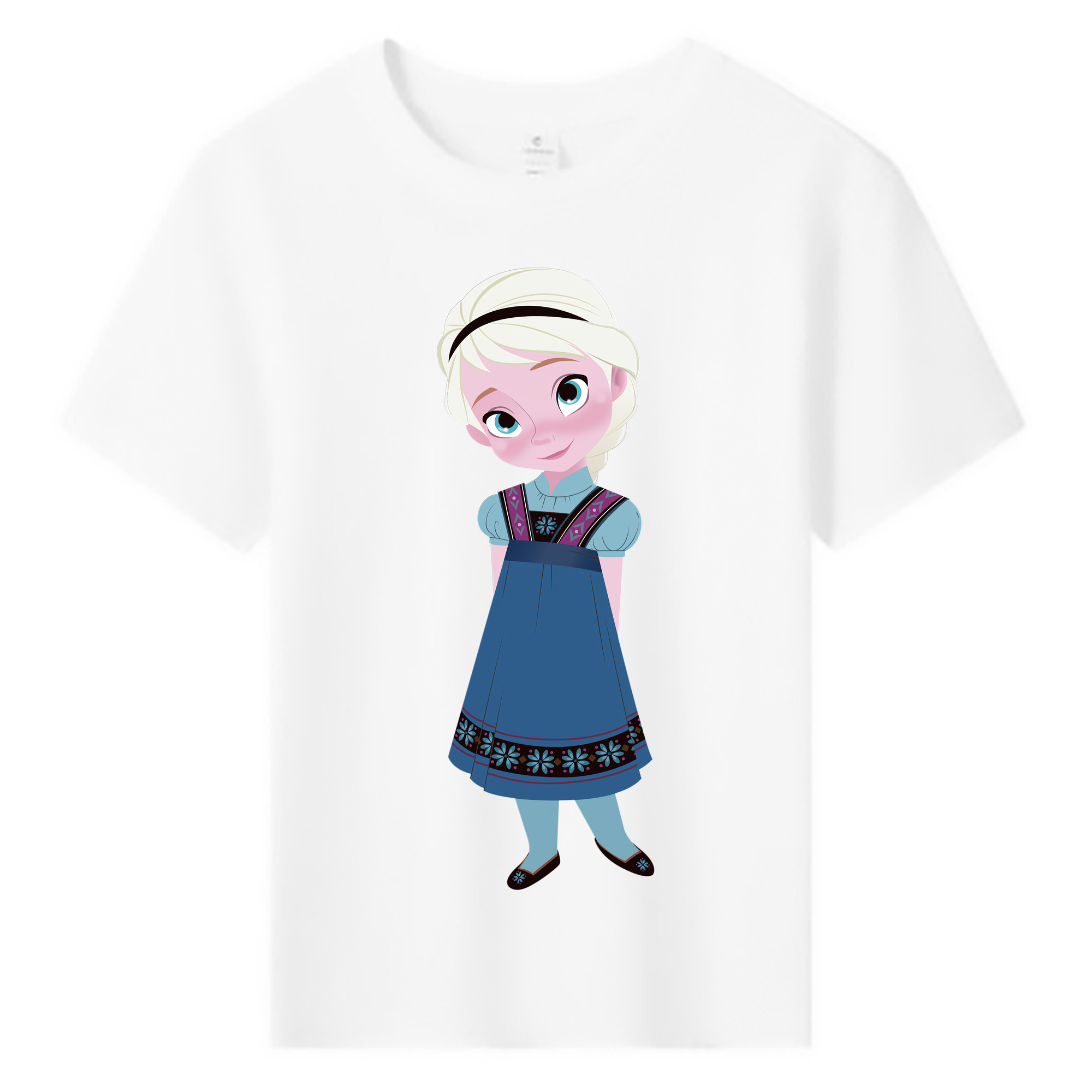 （画像用） アナと雪の女王 アンナ エルサ Frozen Anna Elsa 綿100％キッズTシャツ（フロントプリント）