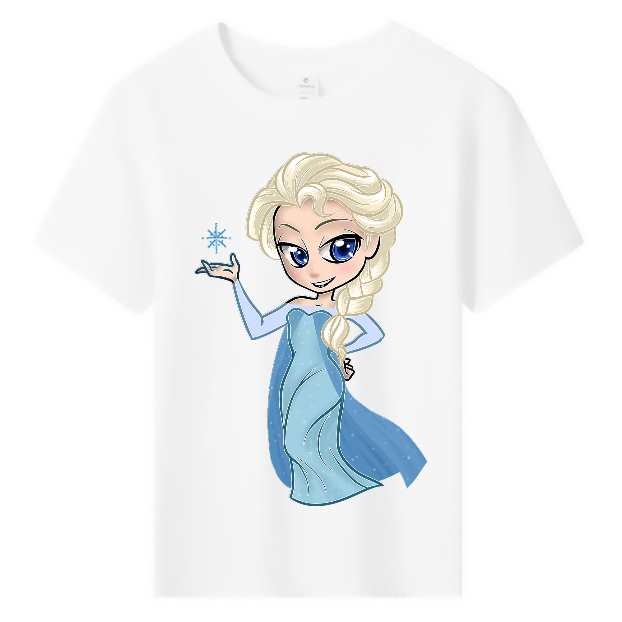 （画像用） アナと雪の女王 アンナ エルサ Frozen Anna Elsa 綿100％キッズTシャツ（フロントプリント）