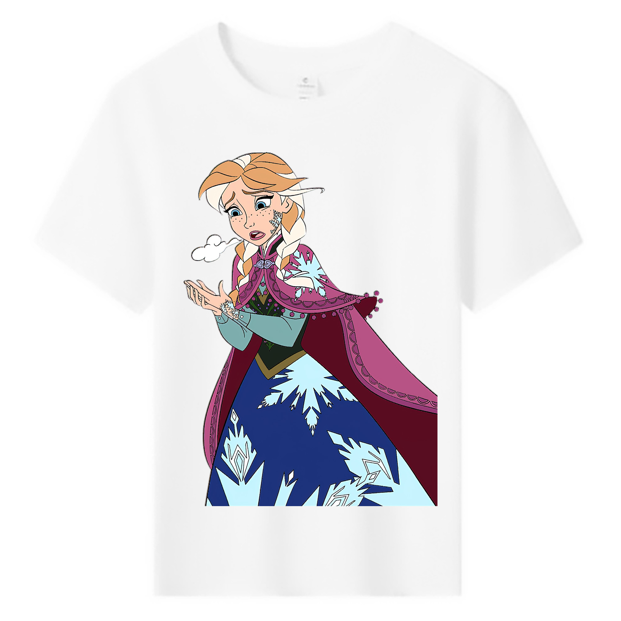 （画像用） アナと雪の女王 アンナ エルサ Frozen Anna Elsa 綿100％キッズTシャツ（フロントプリント）