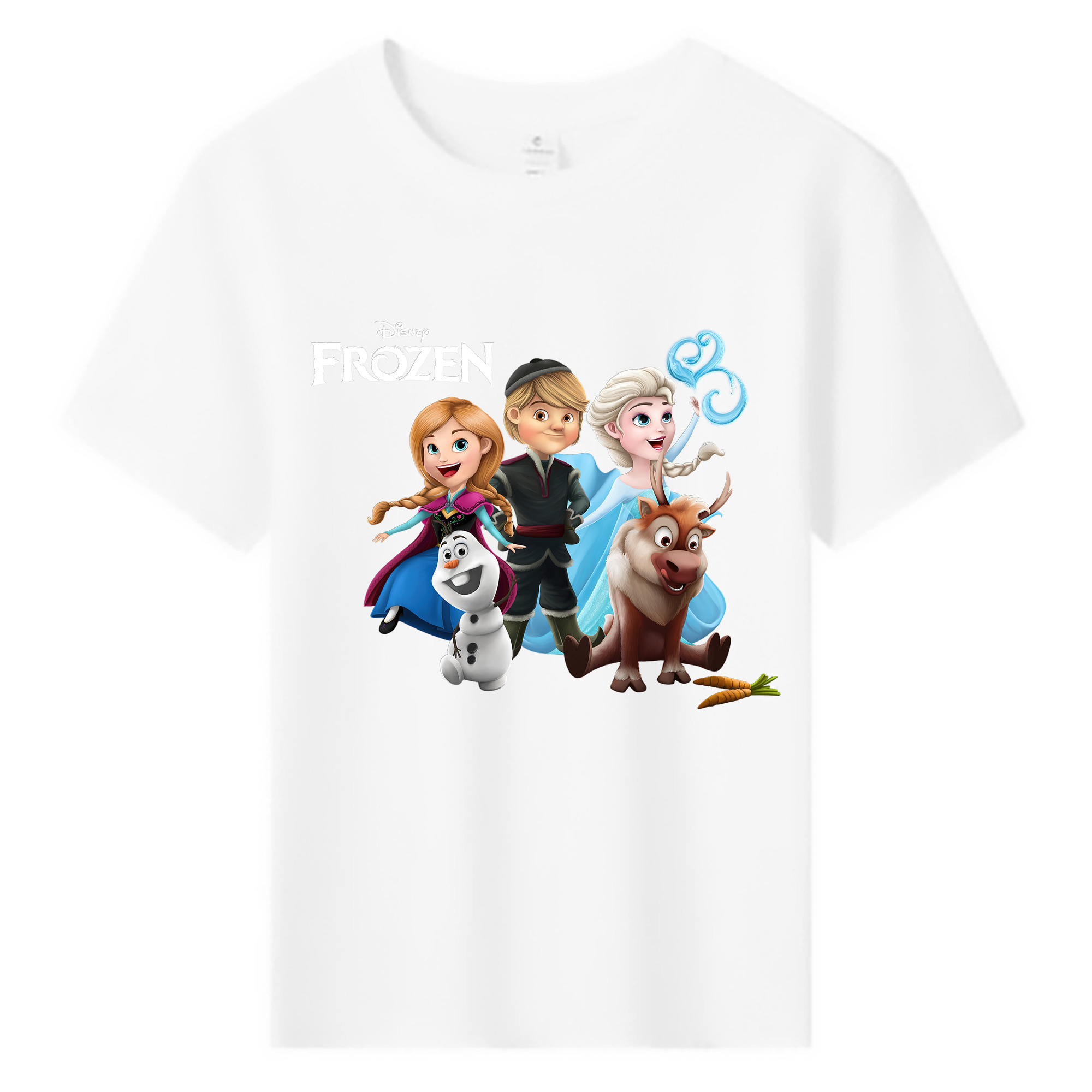 （画像用） アナと雪の女王 アンナ エルサ Frozen Anna Elsa 綿100％キッズTシャツ（フロントプリント）