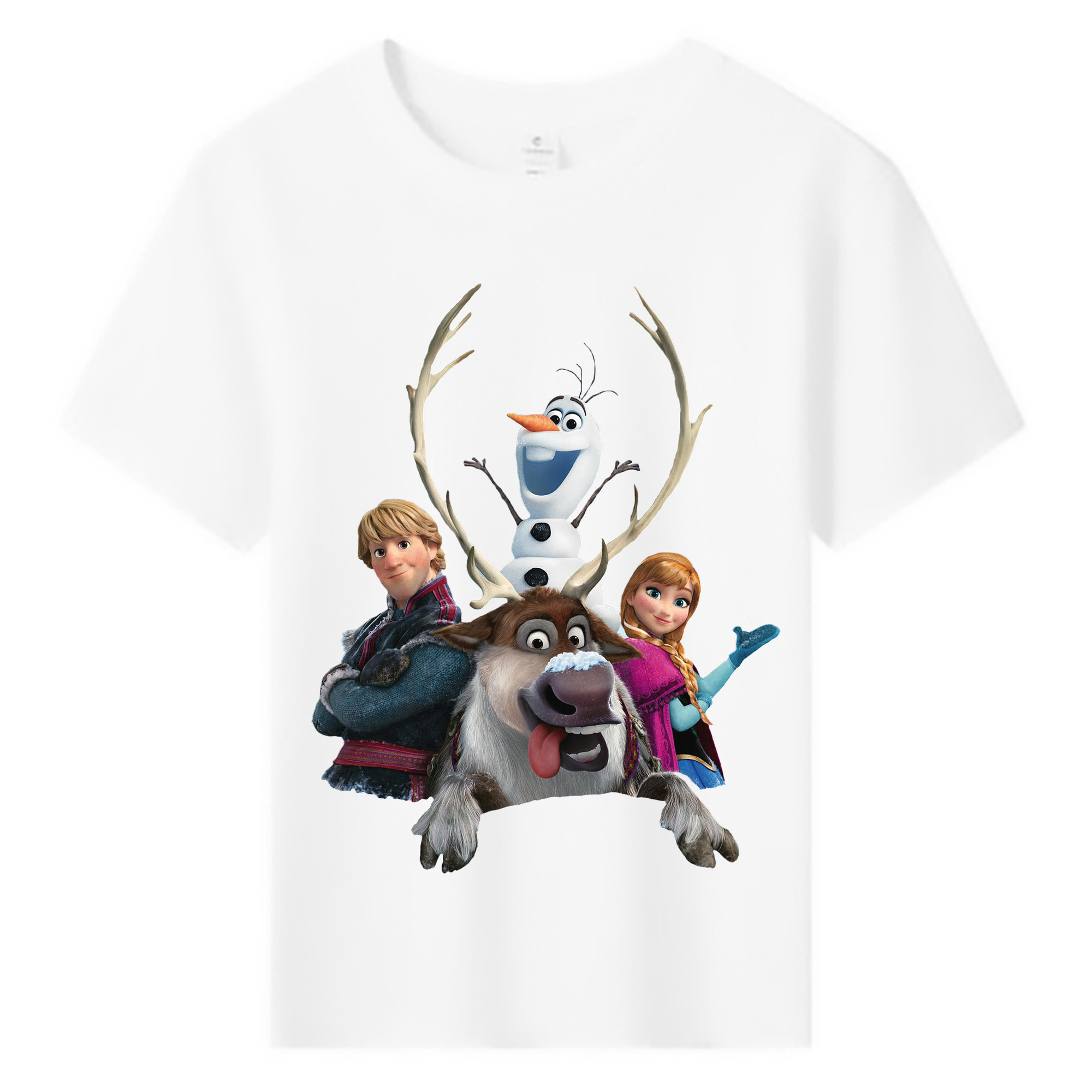 （画像用） アナと雪の女王 アンナ エルサ Frozen Anna Elsa 綿100％キッズTシャツ（フロントプリント）