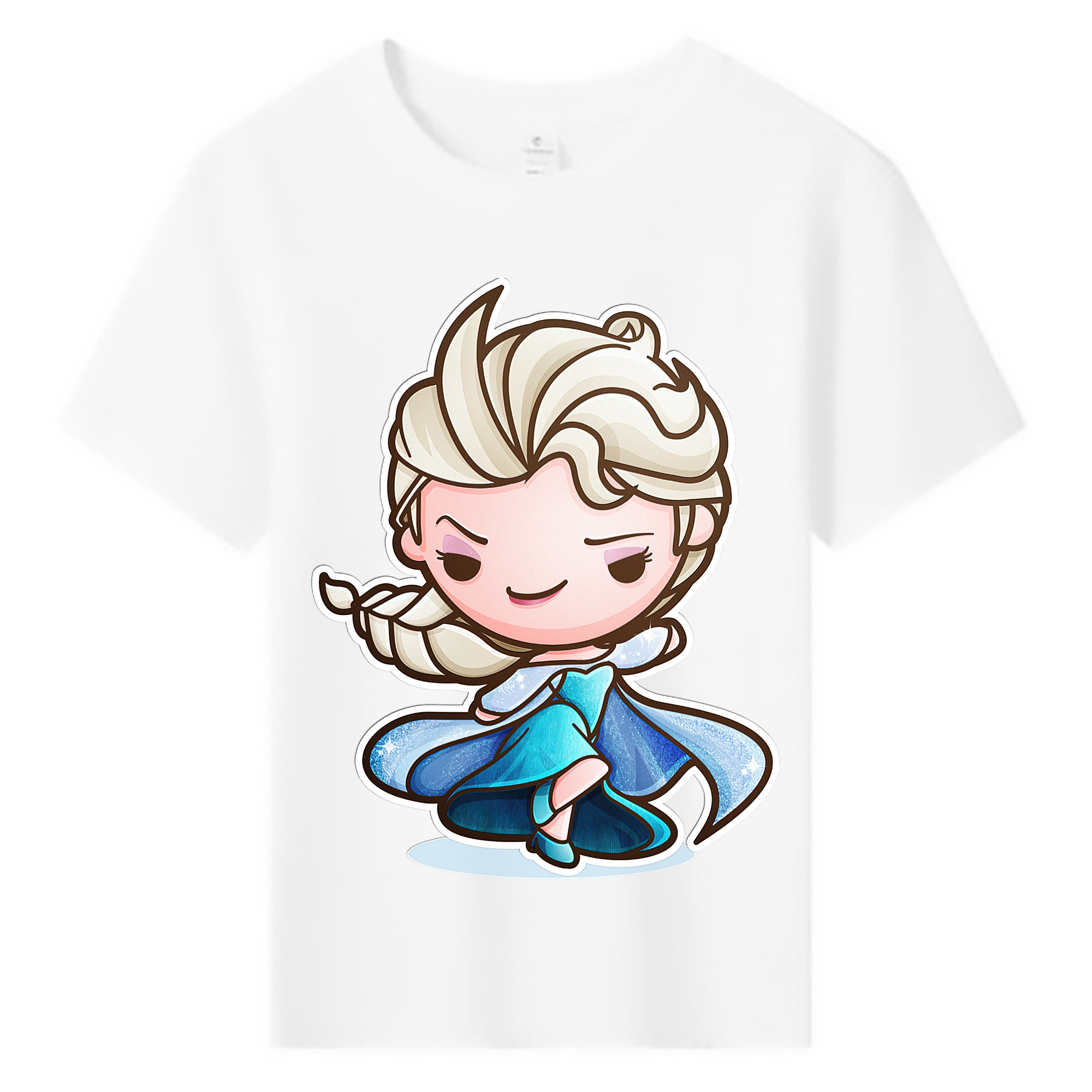 （画像用） アナと雪の女王 アンナ エルサ Frozen Anna Elsa 綿100％キッズTシャツ（フロントプリント）
