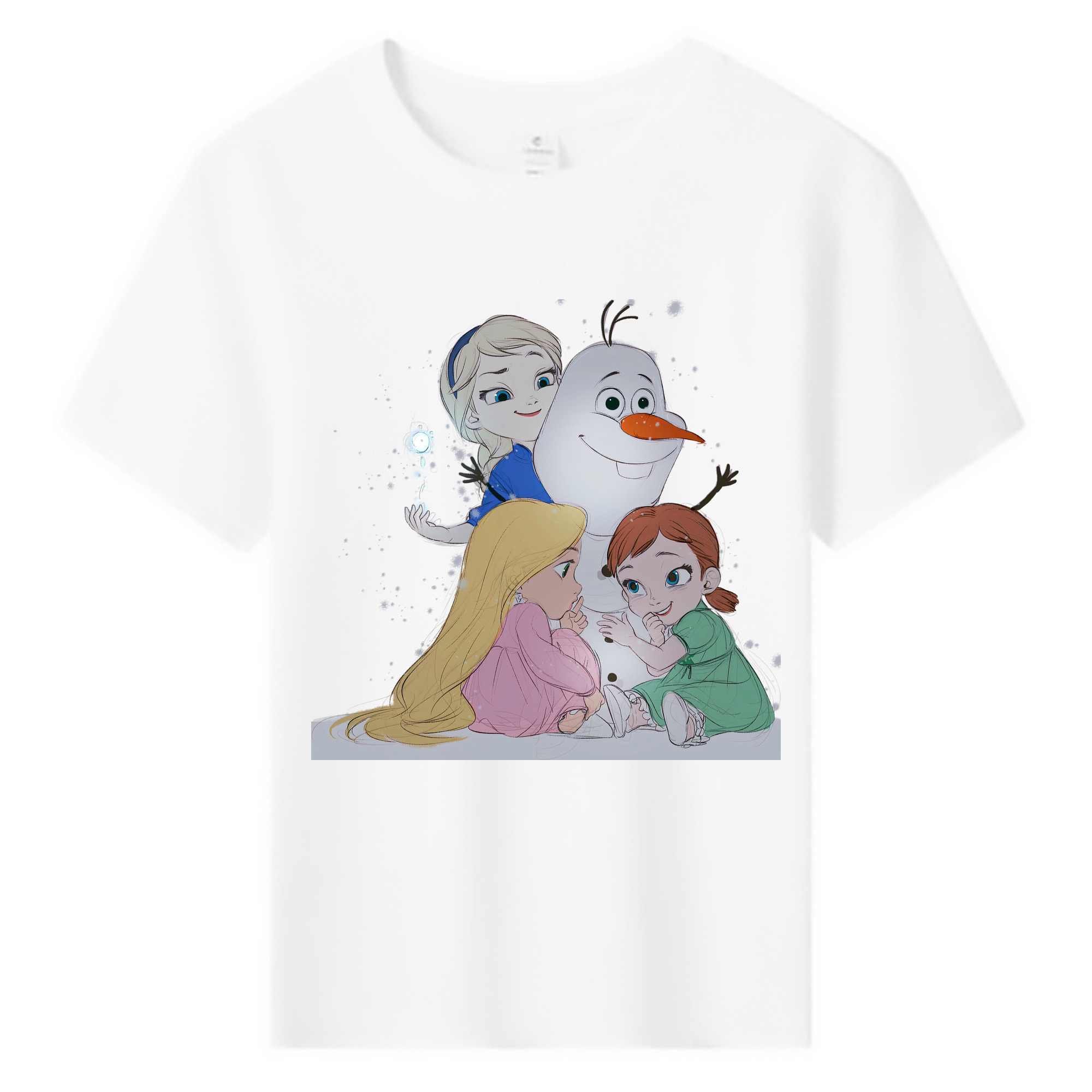 （画像用） アナと雪の女王 アンナ エルサ Frozen Anna Elsa 綿100％キッズTシャツ（フロントプリント）