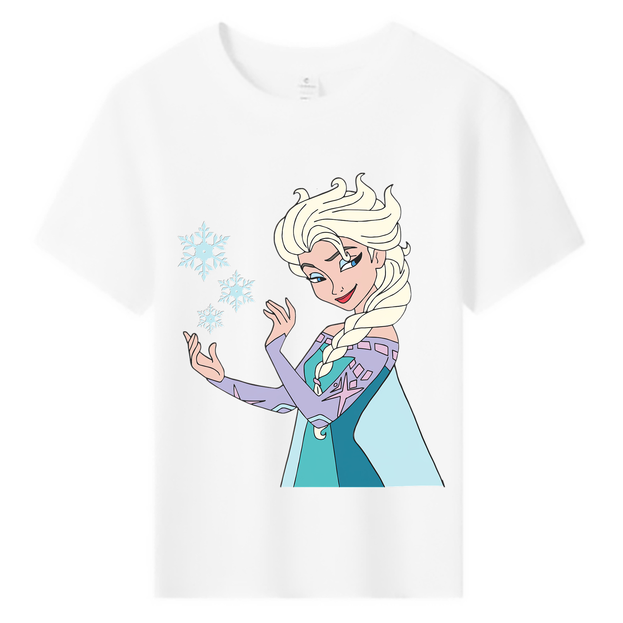 （画像用） アナと雪の女王 アンナ エルサ Frozen Anna Elsa 綿100％キッズTシャツ（フロントプリント）
