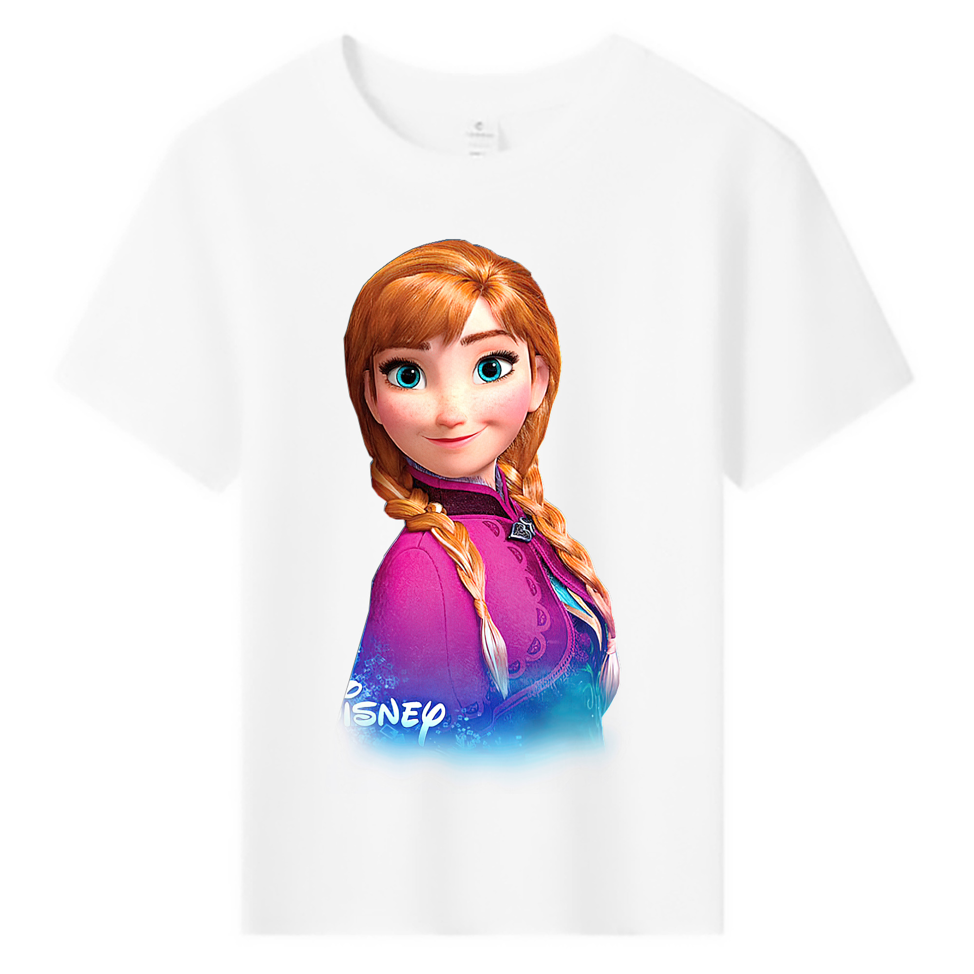 （画像用） アナと雪の女王 アンナ エルサ Frozen Anna Elsa 綿100％キッズTシャツ（フロントプリント）