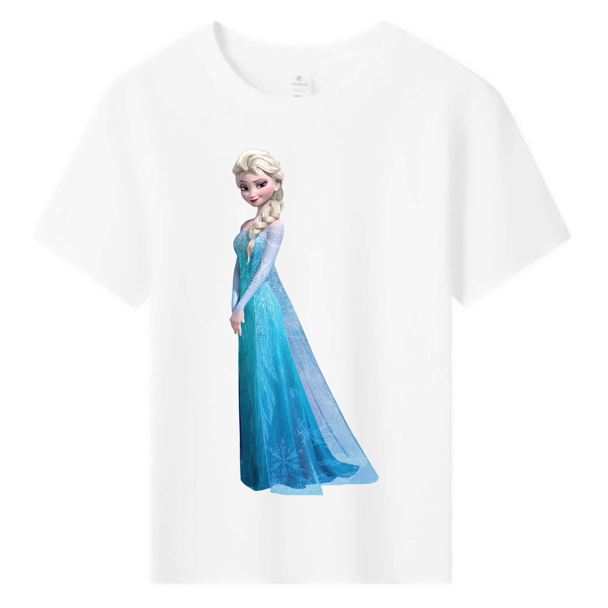 （画像用） アナと雪の女王 アンナ エルサ Frozen Anna Elsa 綿100％キッズTシャツ（フロントプリント）