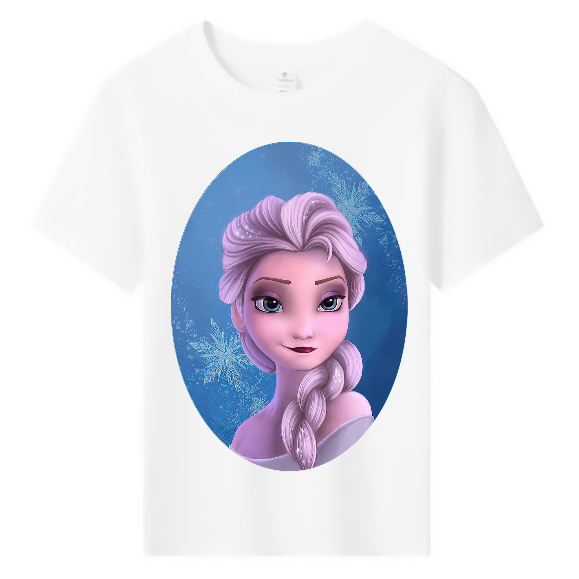 （画像用） アナと雪の女王 アンナ エルサ Frozen Anna Elsa 綿100％キッズTシャツ（フロントプリント）