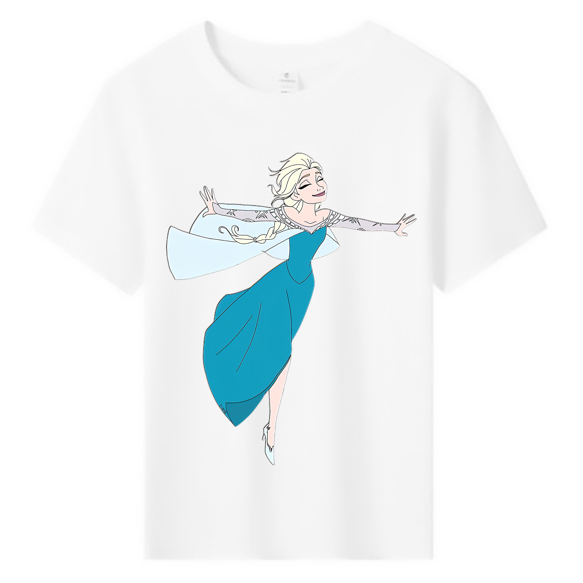 （画像用） アナと雪の女王 アンナ エルサ Frozen Anna Elsa 綿100％キッズTシャツ（フロントプリント）