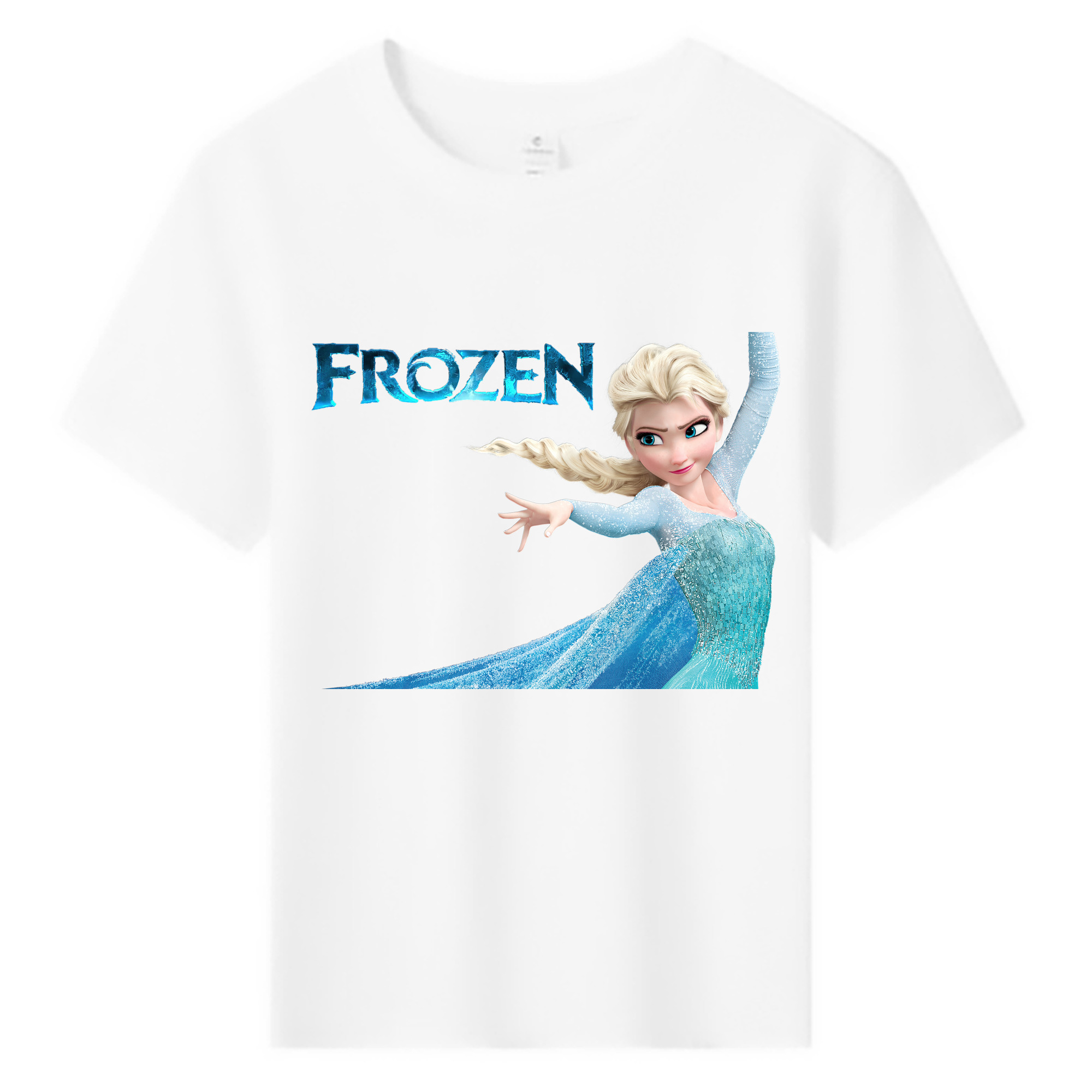 （画像用） アナと雪の女王 アンナ エルサ Frozen Anna Elsa 綿100％キッズTシャツ（フロントプリント）