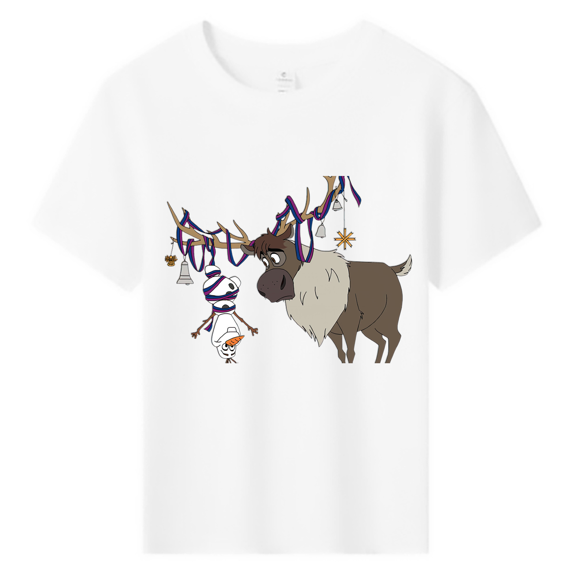 （画像用） アナと雪の女王 アンナ エルサ Frozen Anna Elsa 綿100％キッズTシャツ（フロントプリント）
