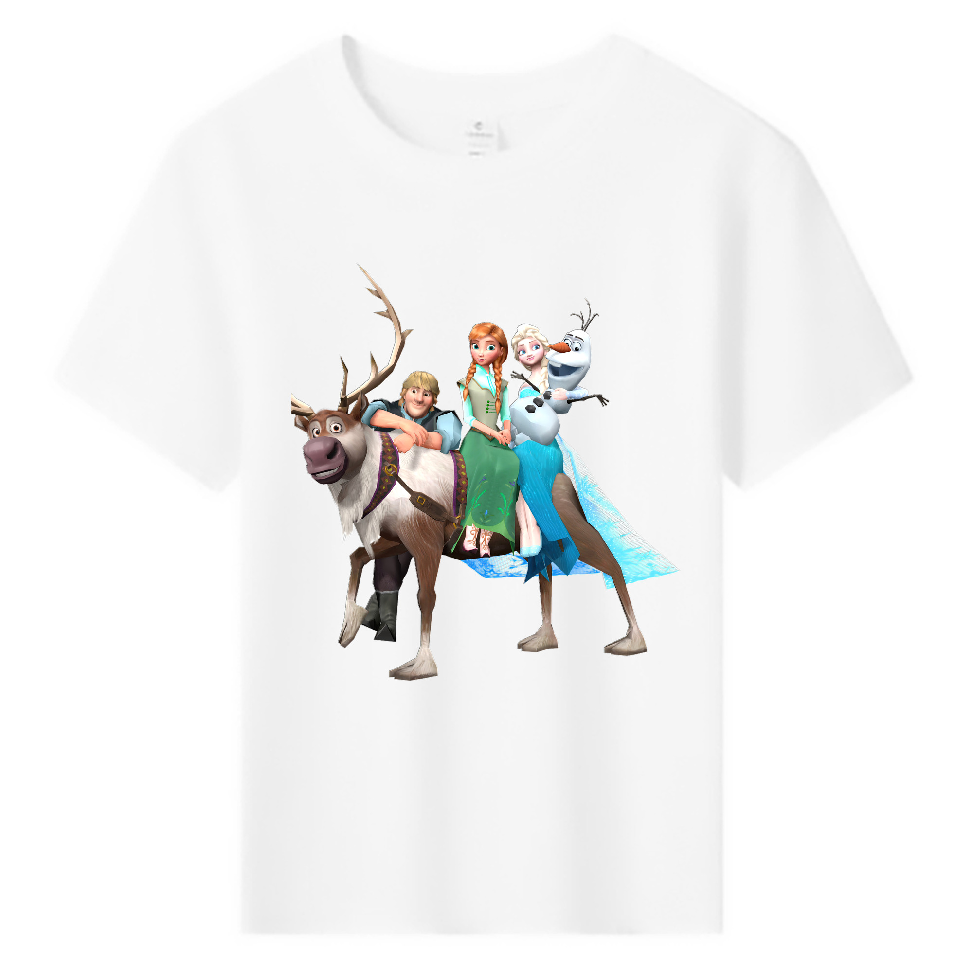 （画像用） アナと雪の女王 アンナ エルサ Frozen Anna Elsa 綿100％キッズTシャツ（フロントプリント）