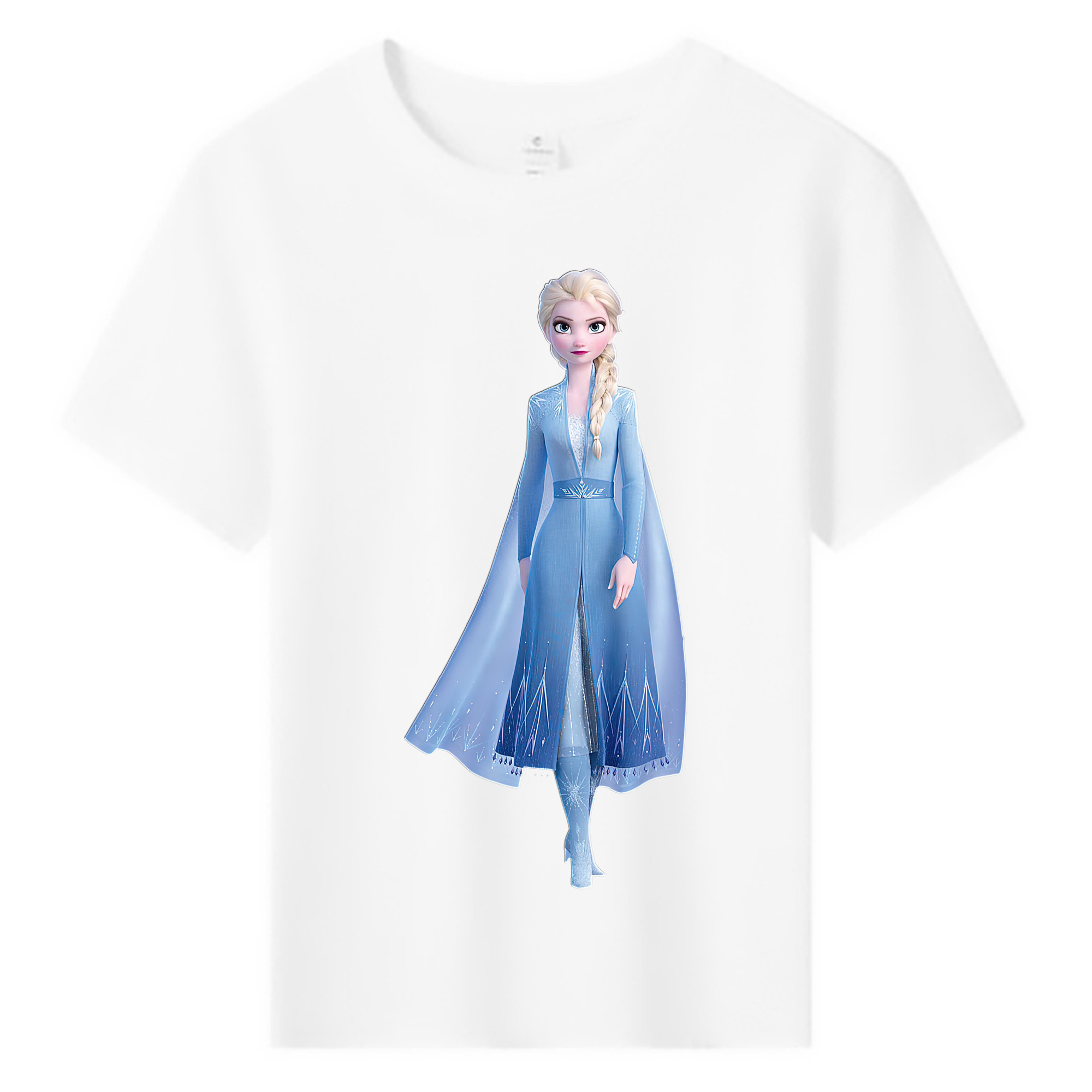 （画像用） アナと雪の女王 アンナ エルサ Frozen Anna Elsa 綿100％キッズTシャツ（フロントプリント）
