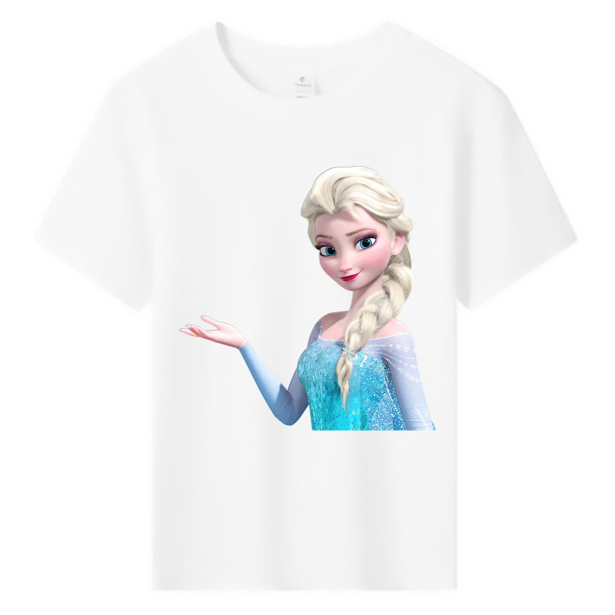 （画像用） アナと雪の女王 アンナ エルサ Frozen Anna Elsa 綿100％キッズTシャツ（フロントプリント）